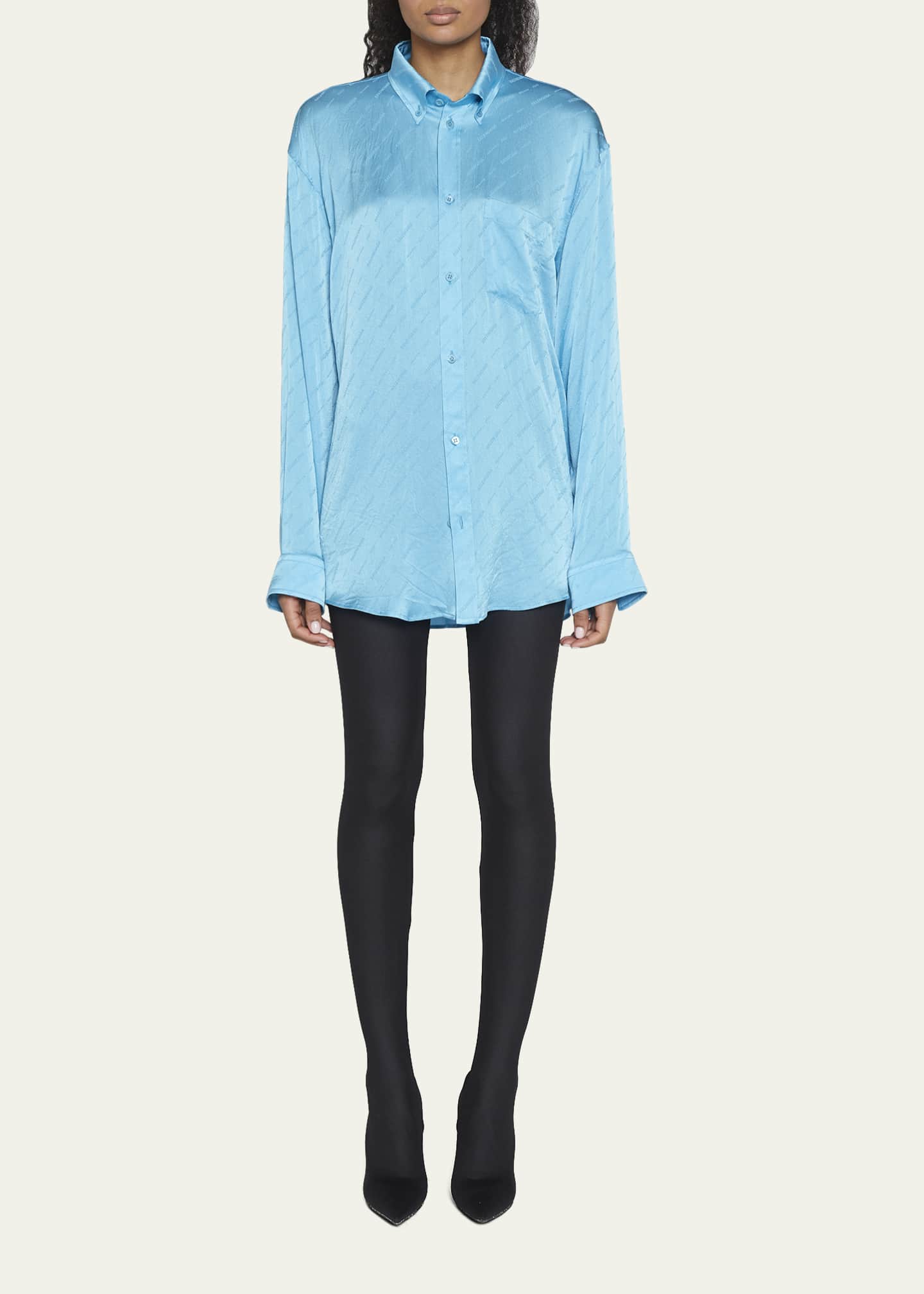 balenciaga jacquard logo t shirt