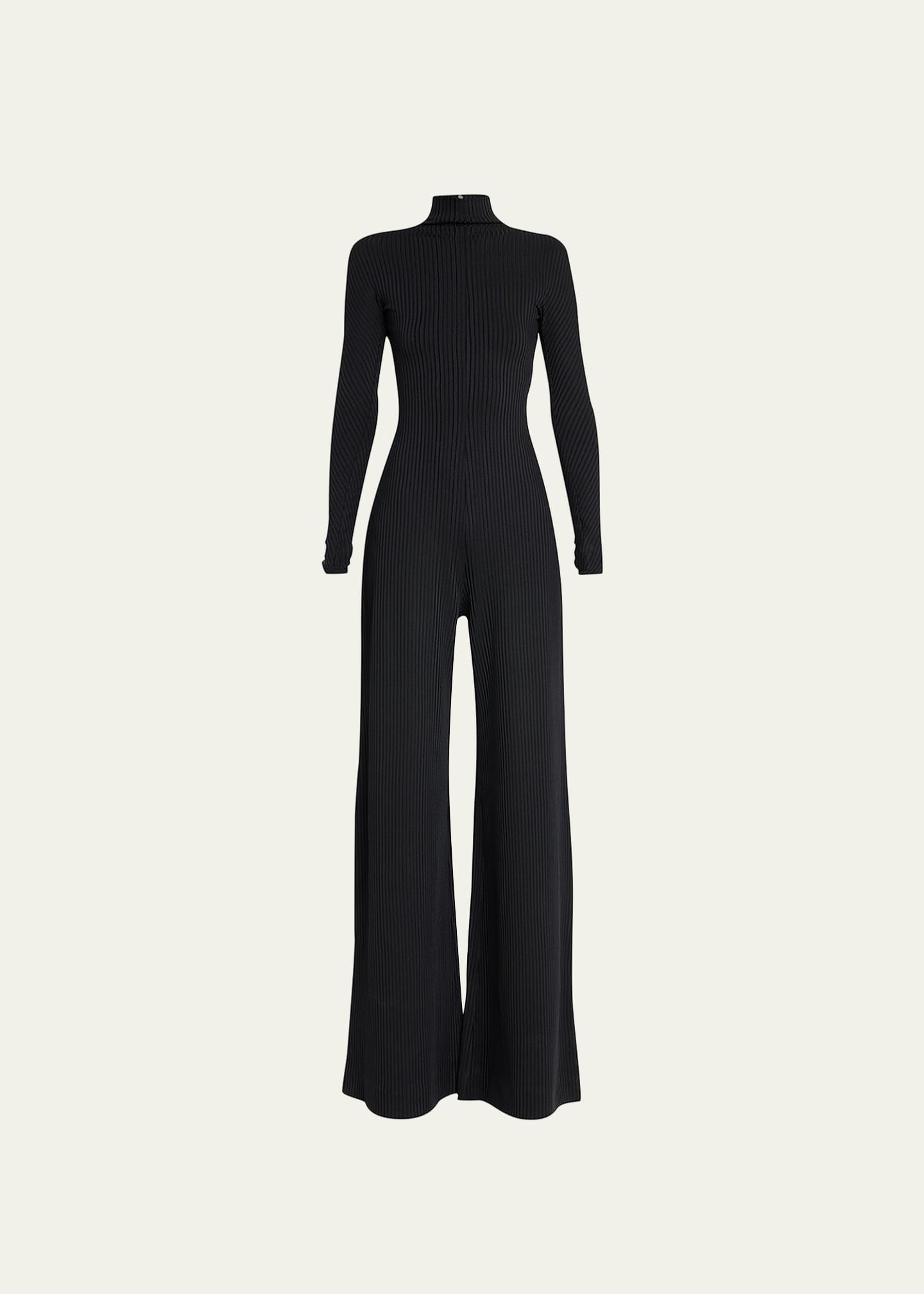 Balenciaga Overall Ribbed Turtleneck Jumpsuit Bergdorf Goodman
