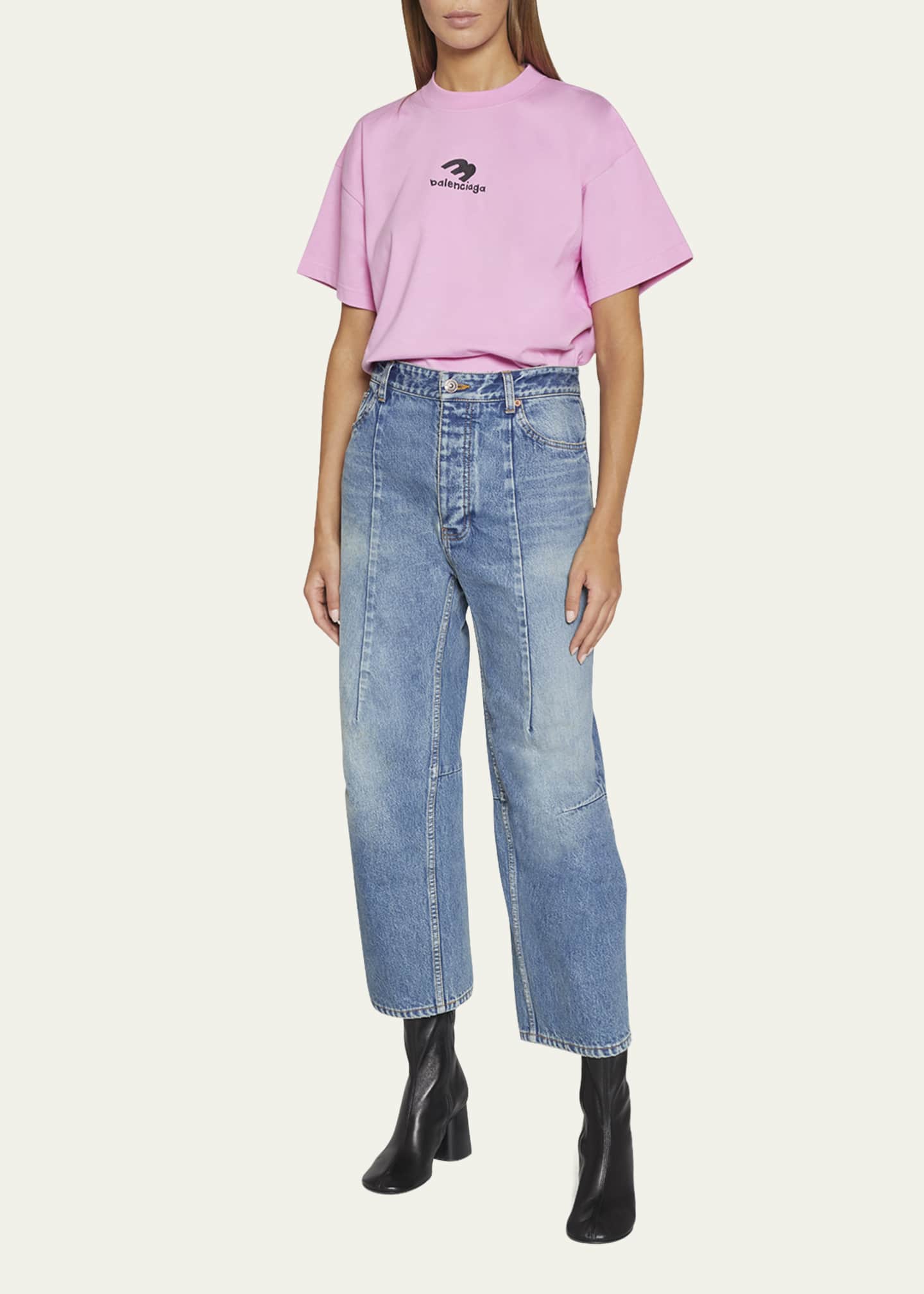 Balenciaga Biker Darts Japanese Denim Pants