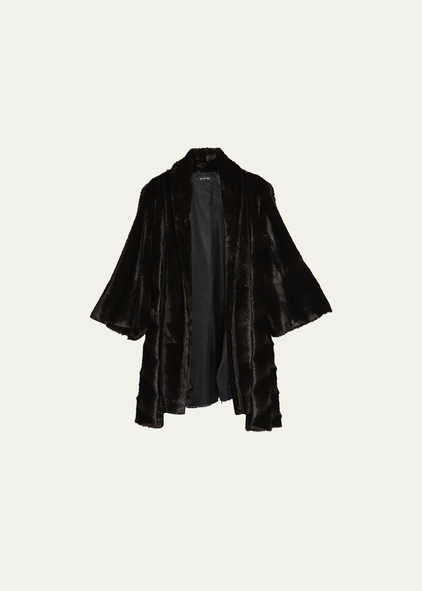 Balenciaga Fake Mink Oversize Coat - Bergdorf Goodman