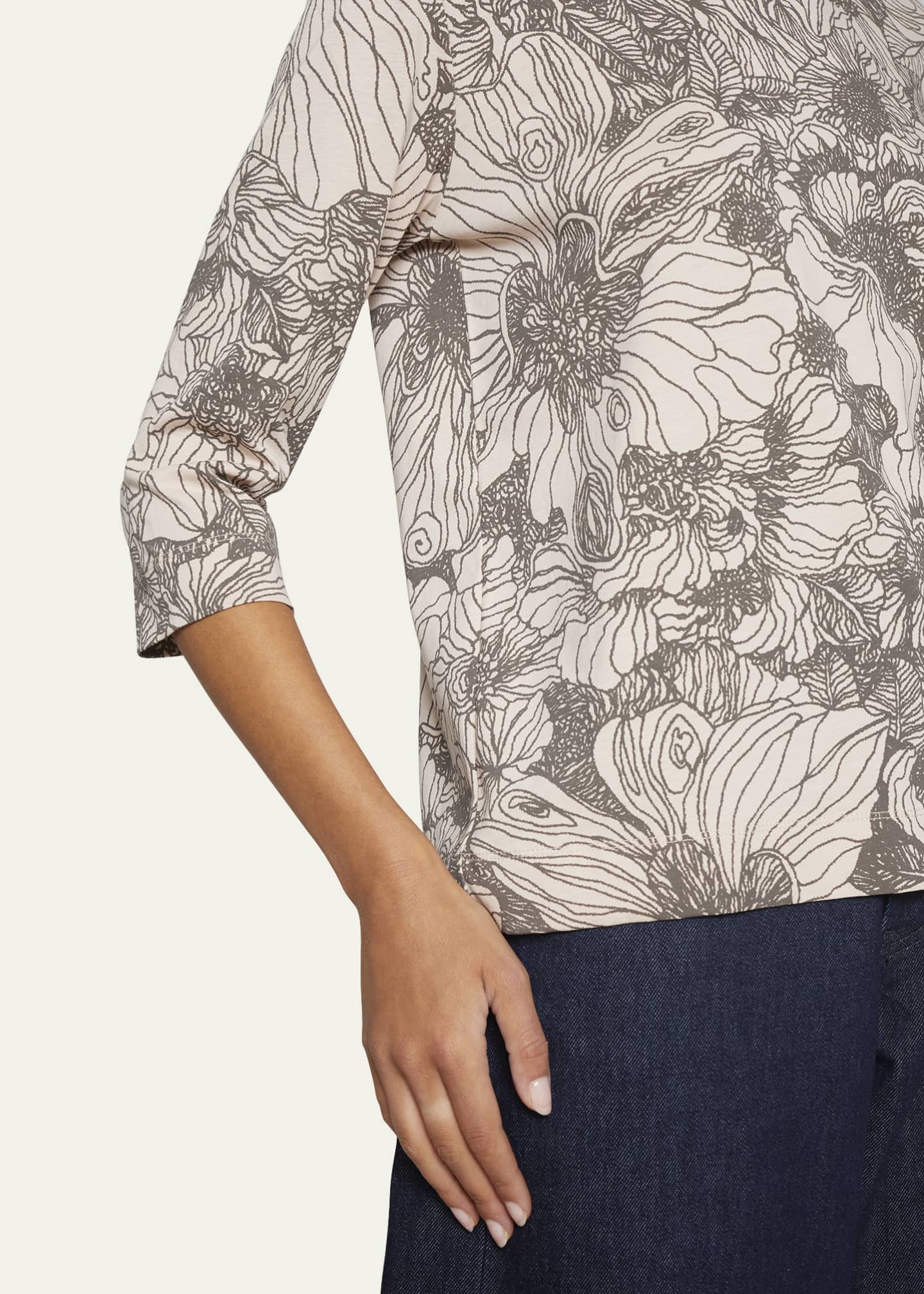 Dries Van Noten Hefiz Floral-Print Jersey Top