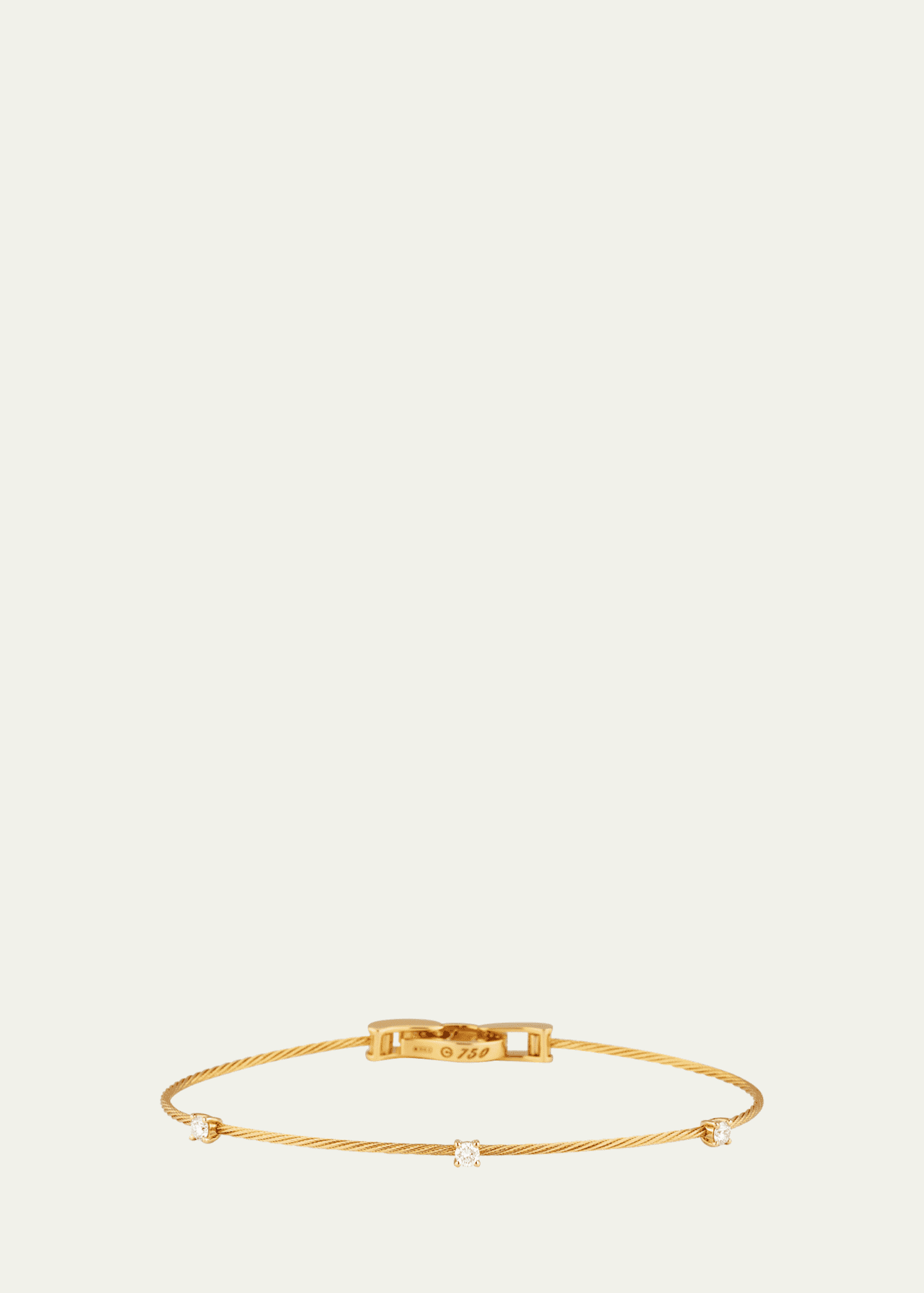 Paul Morelli Unity 18k Yellow Gold Three-Diamond Bracelet, 0.18 TCW Image 1 of 4