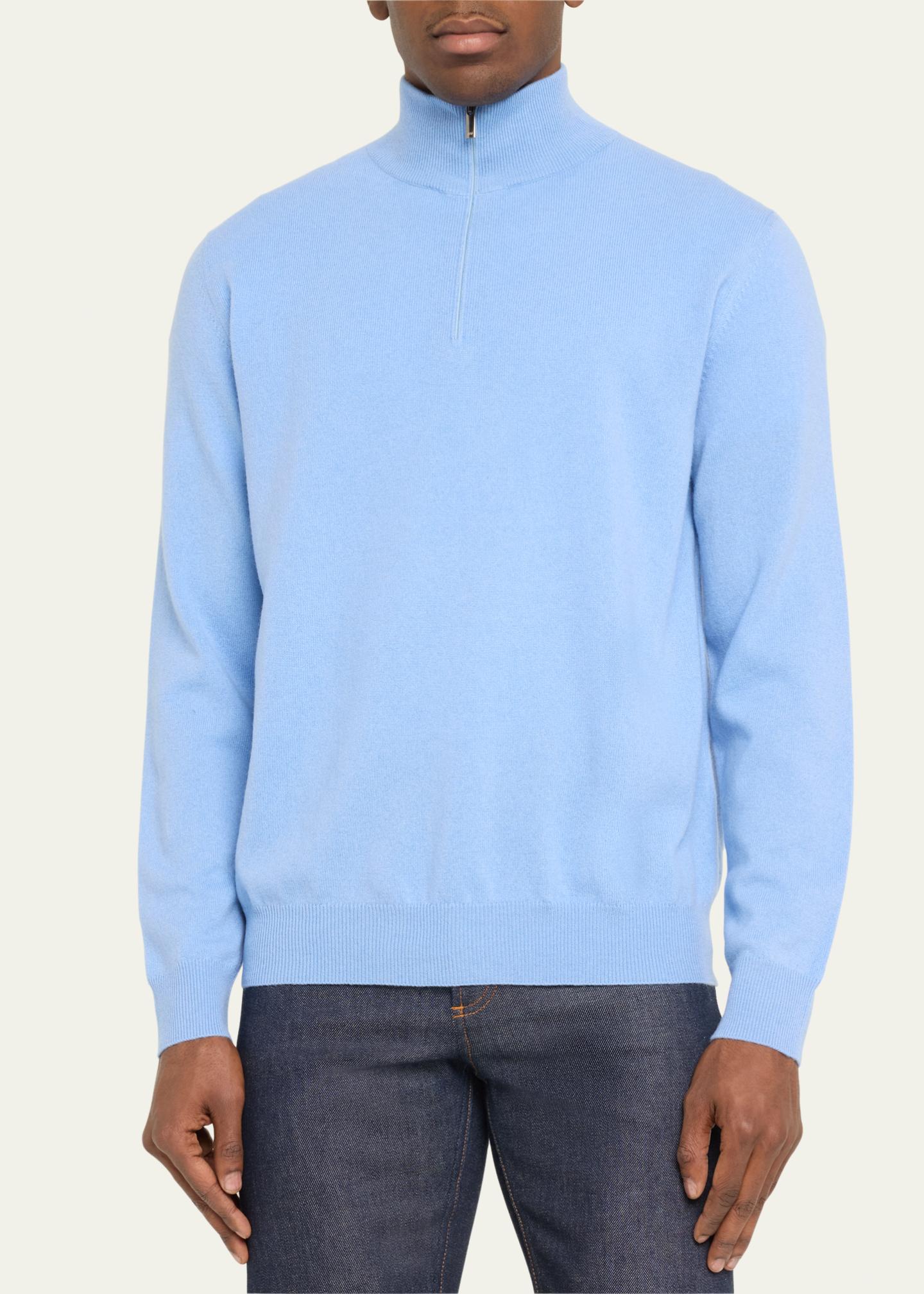 Massimo Alba Men's Cashmere Half-Zip Sweater - Bergdorf Goodman