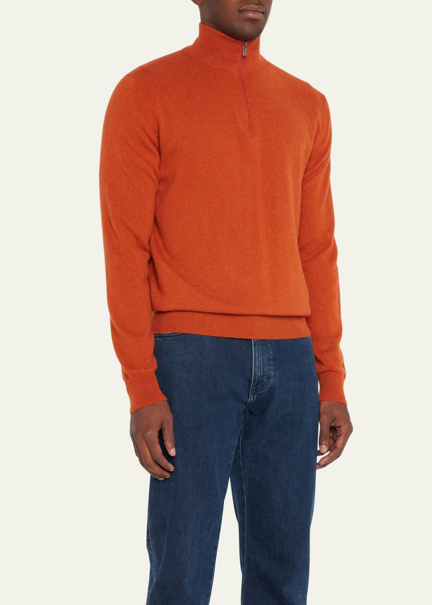 Massimo Alba Men's Cashmere Half-Zip Sweater - Bergdorf Goodman