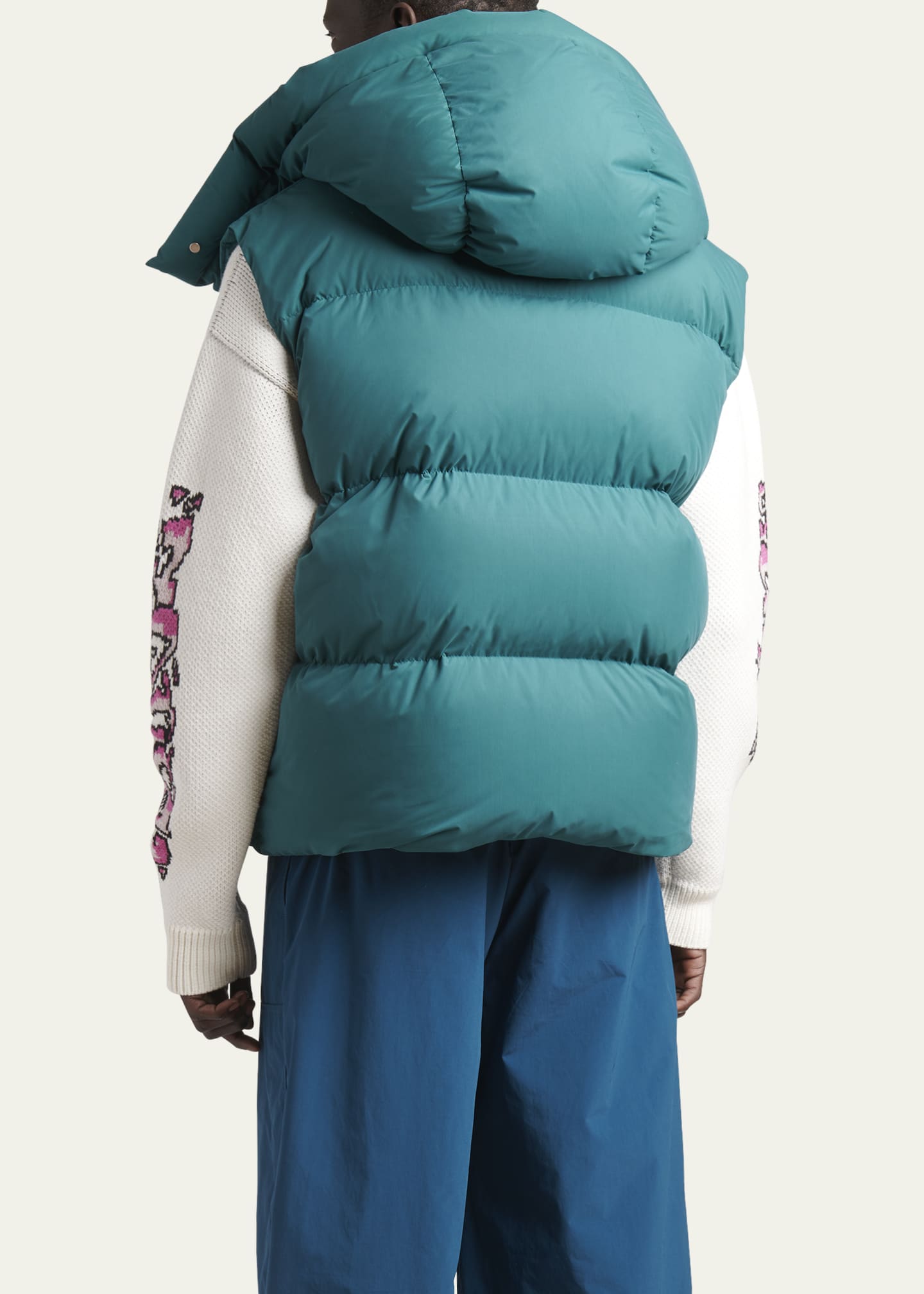 Off white down vest sale