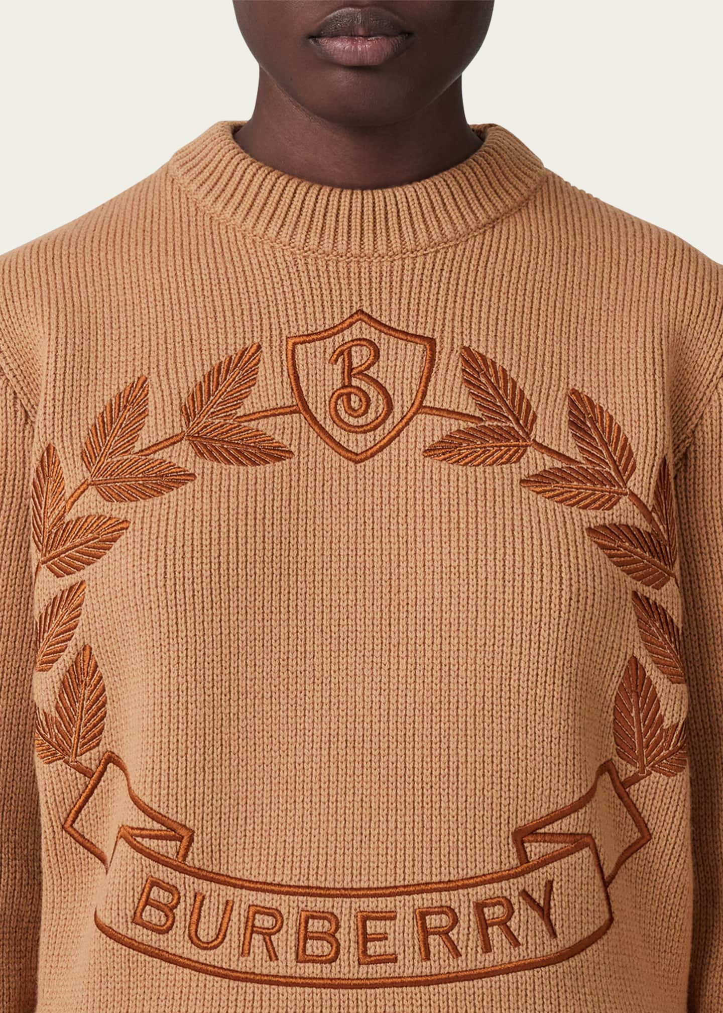 Burberry Cashmere Runway Link Embroidered Sweater Bergdorf Goodman