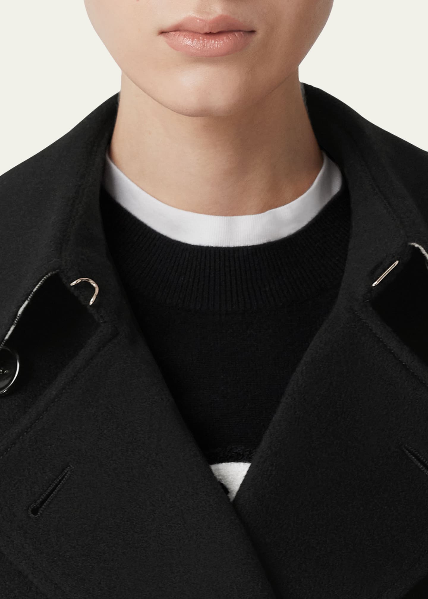 Burberry black cashmere coat store