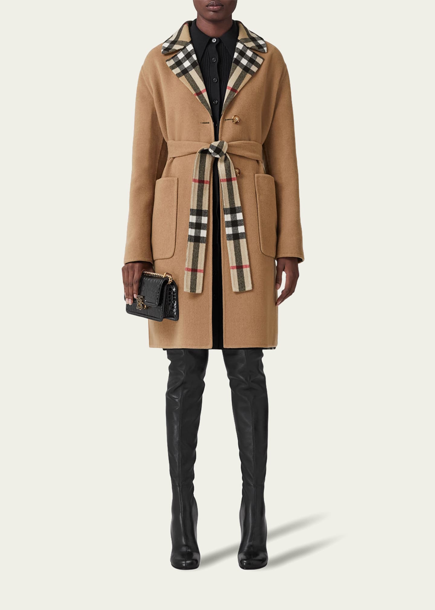 Burberry belted parka online