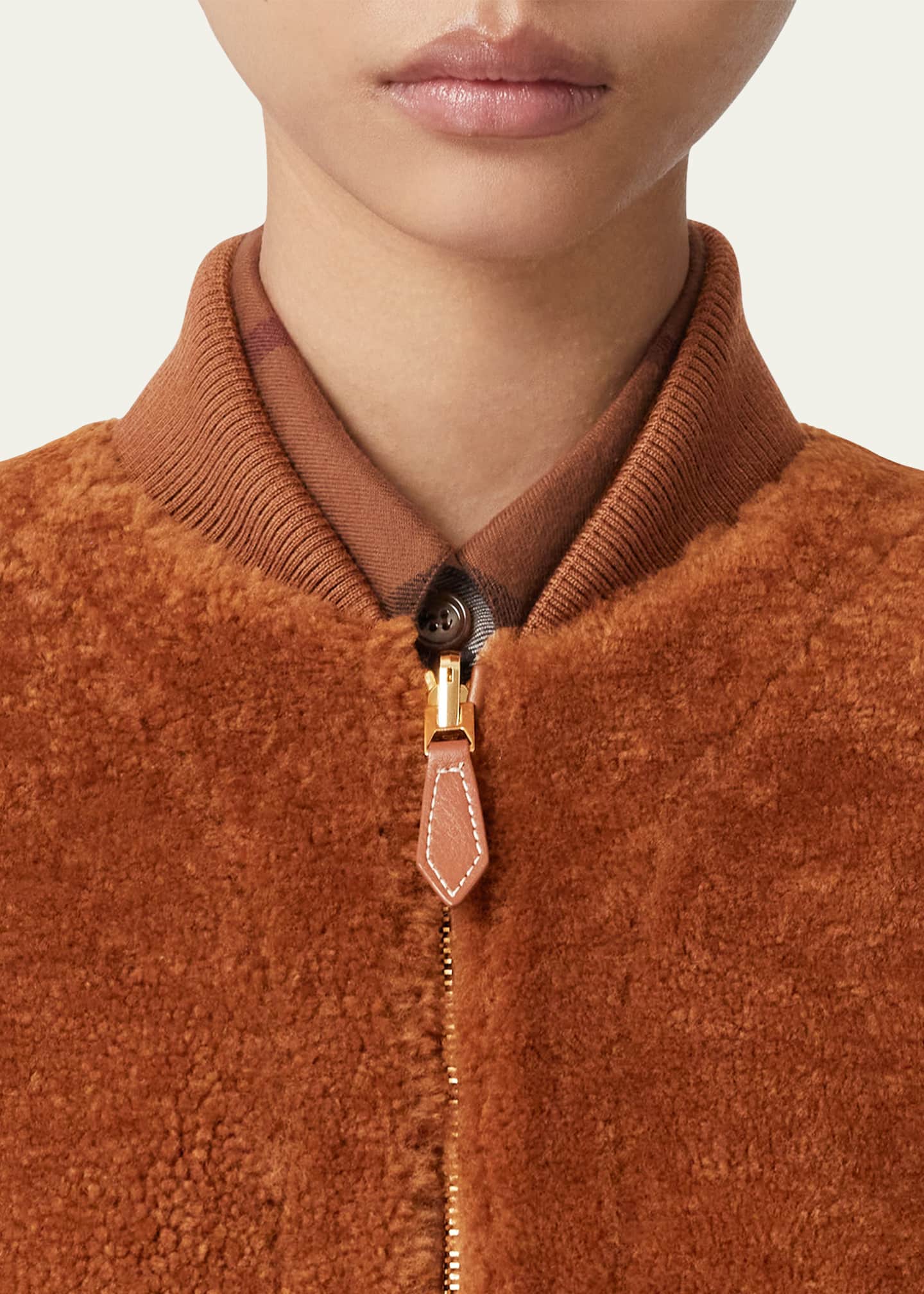 Burberry suede bomber jacket deals
