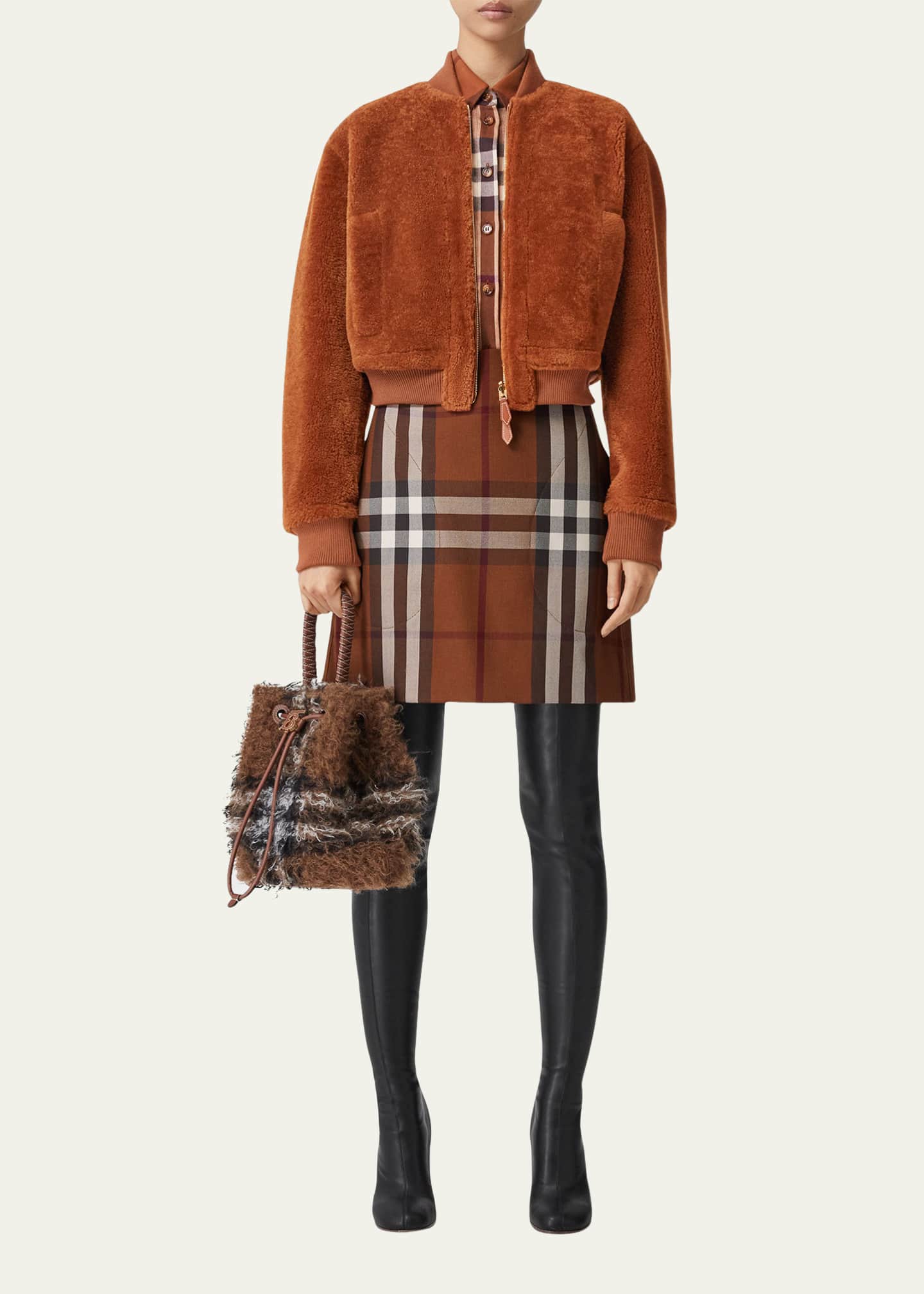 Burberry sheepskin jacket top