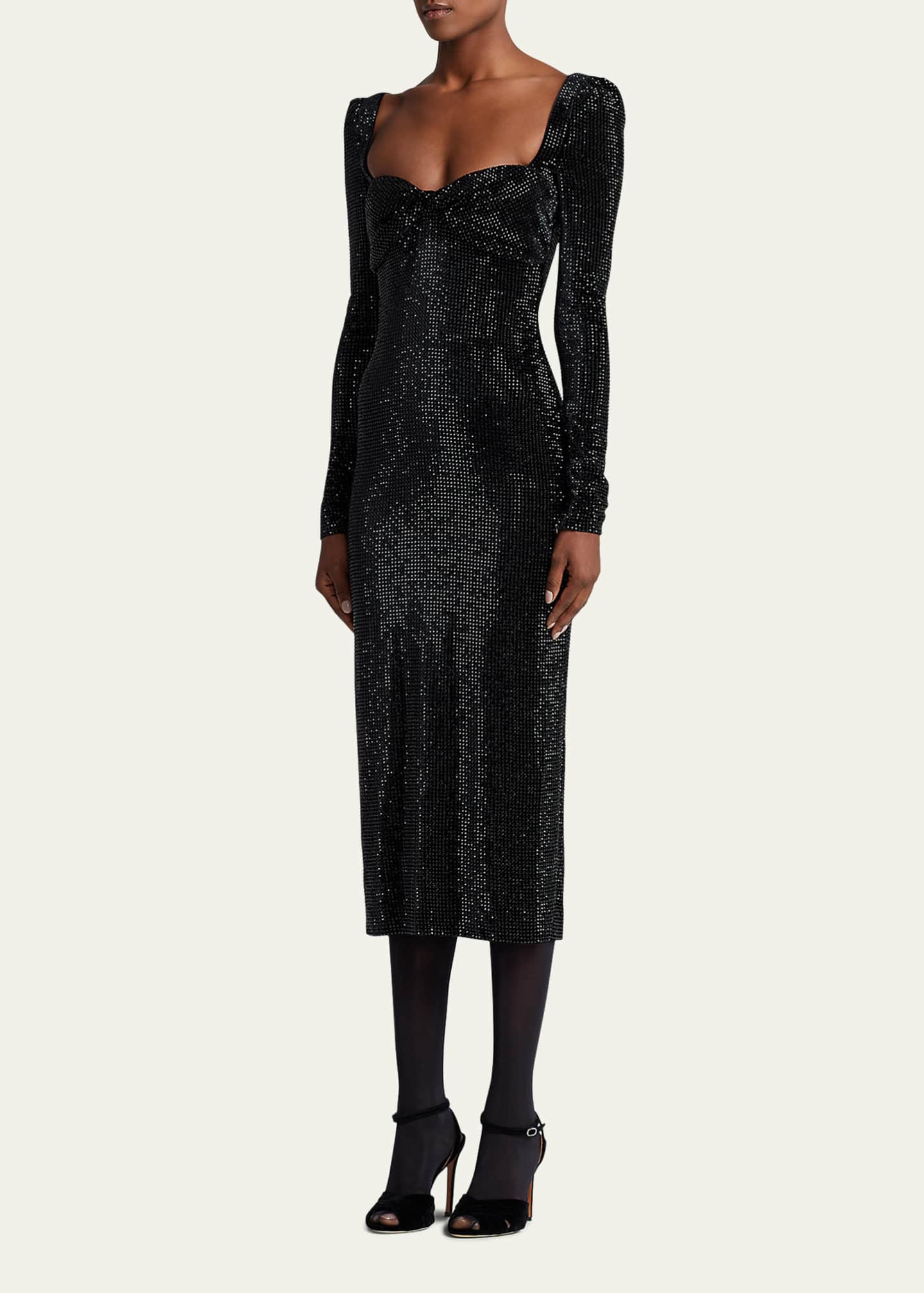 Ralph Lauren Collection Hildi Strass Embellished Bustier Midi Dress -  Bergdorf Goodman