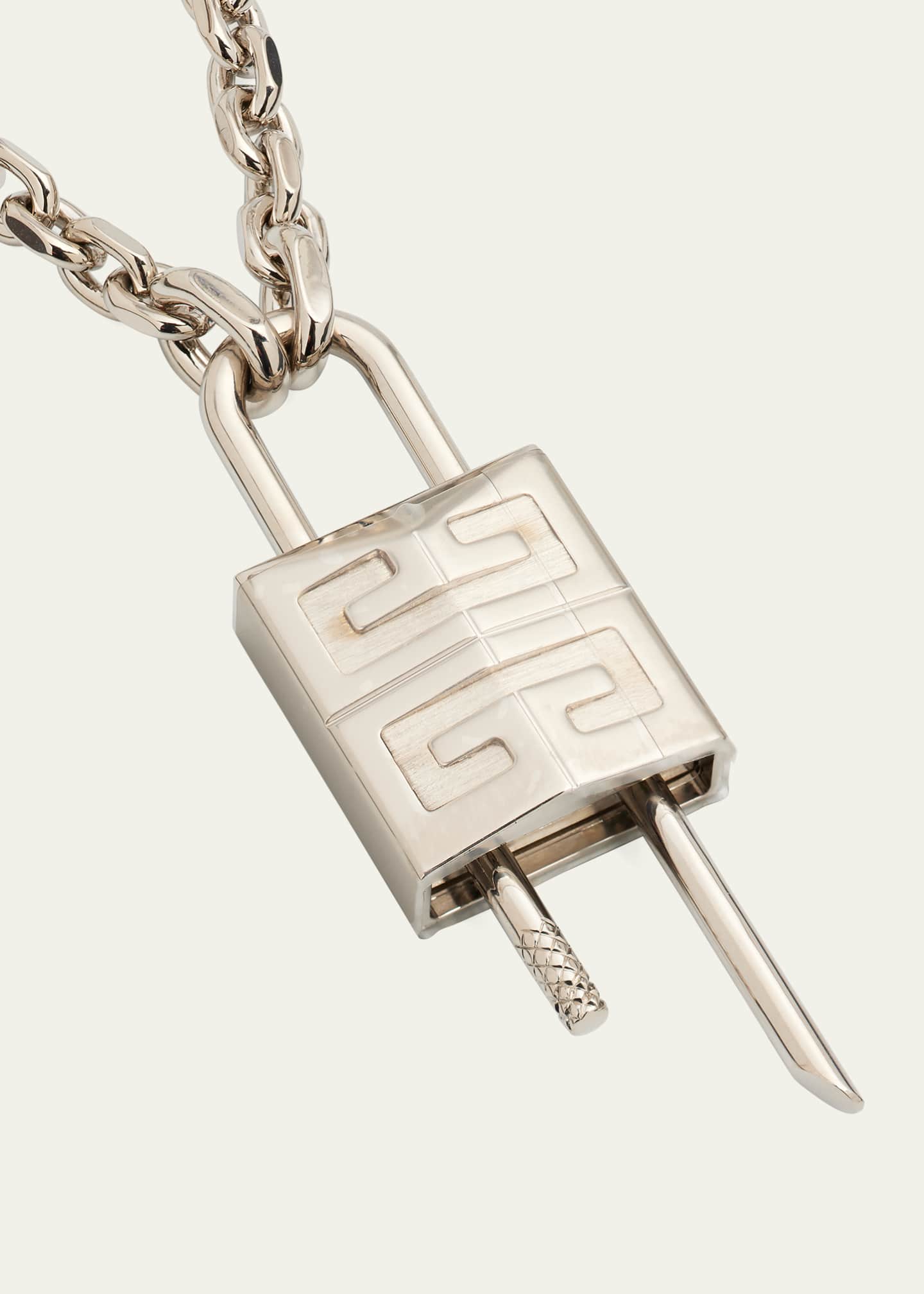 Padlock chain necklace mens deals