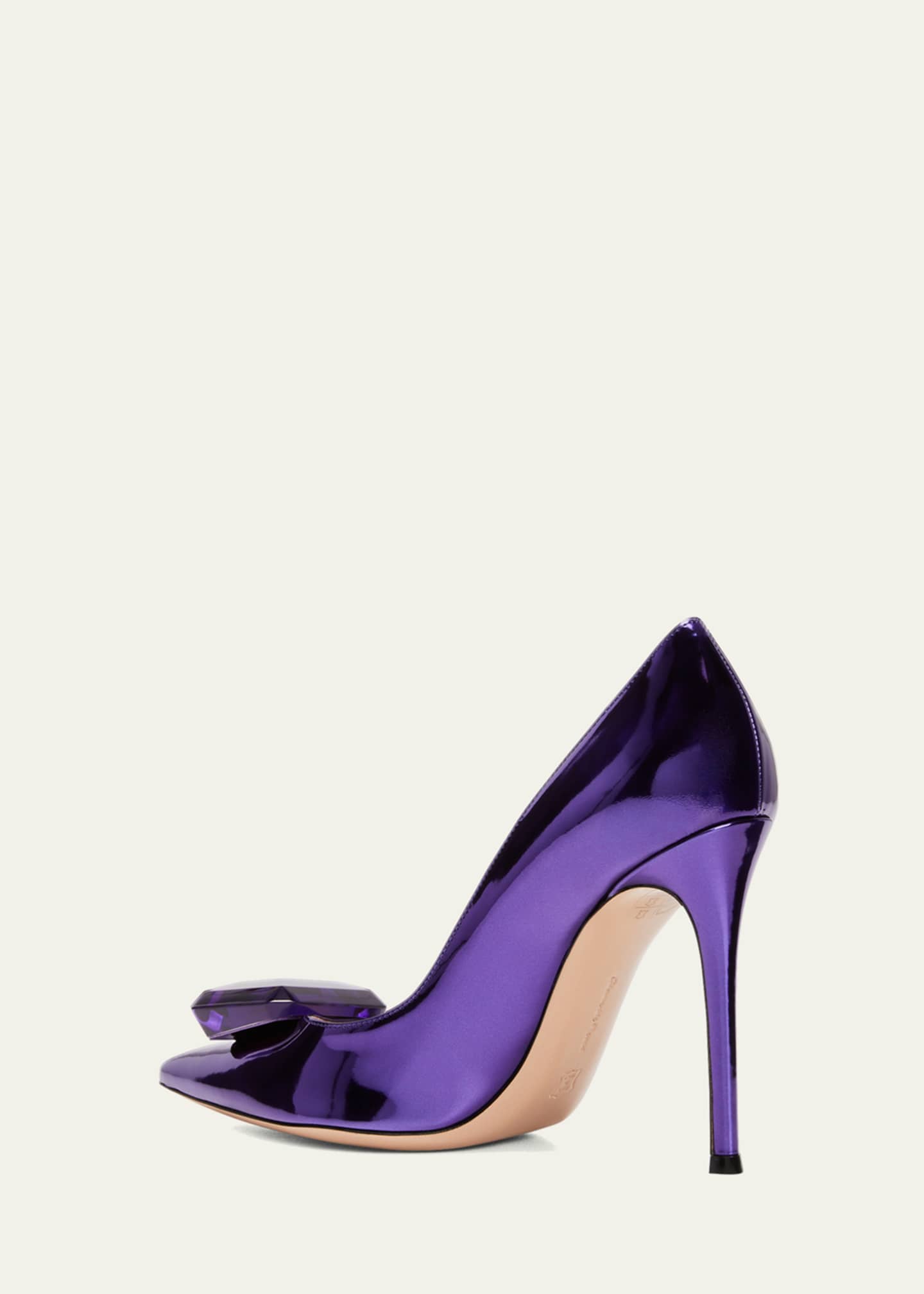 Gianvito Rossi Jaipur Jewel Metallic Leather Pumps - Bergdorf Goodman