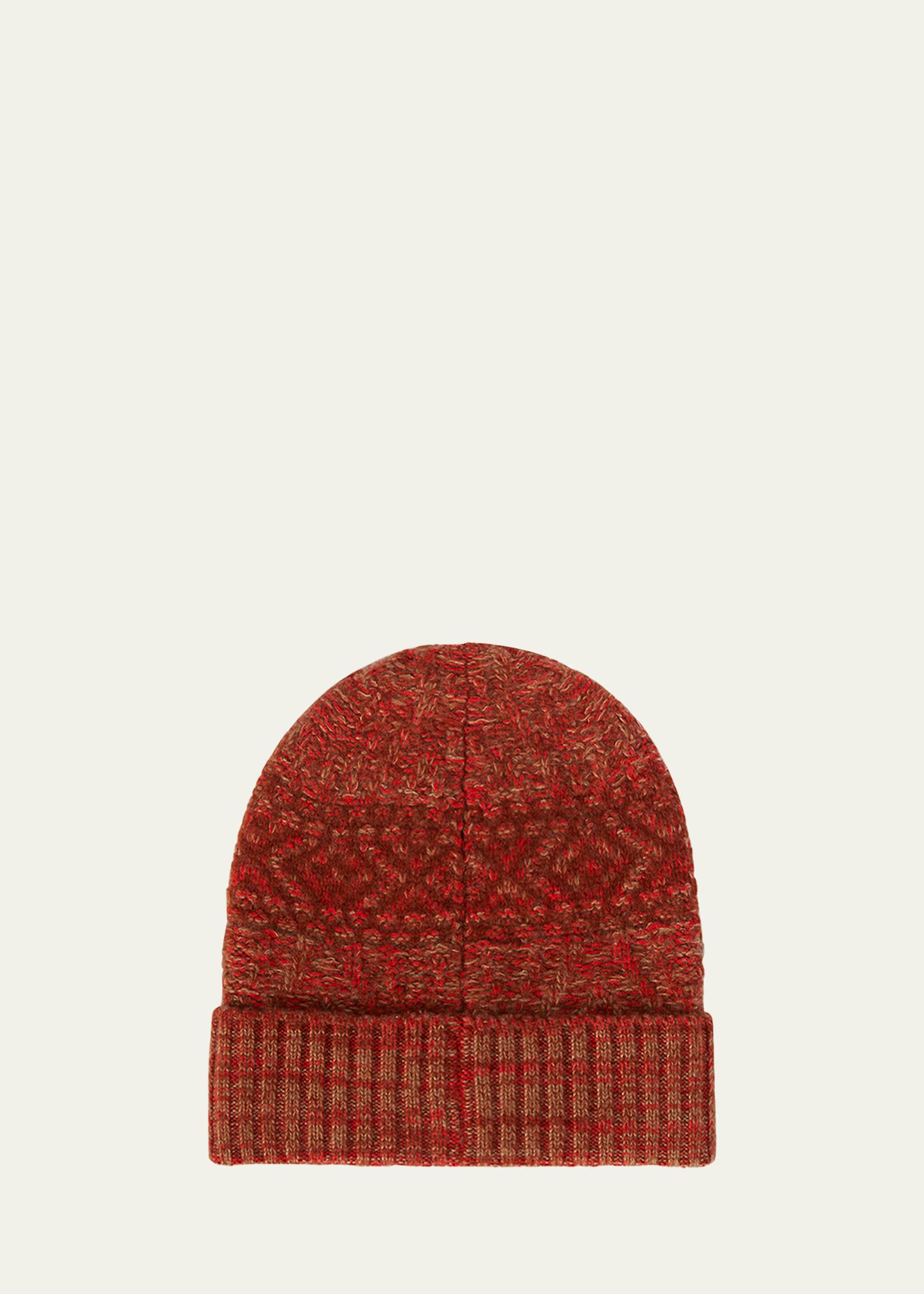 Bonnet En Laine John Galliano – 100% Laine – Taille Unique – Fabriqué En Italie