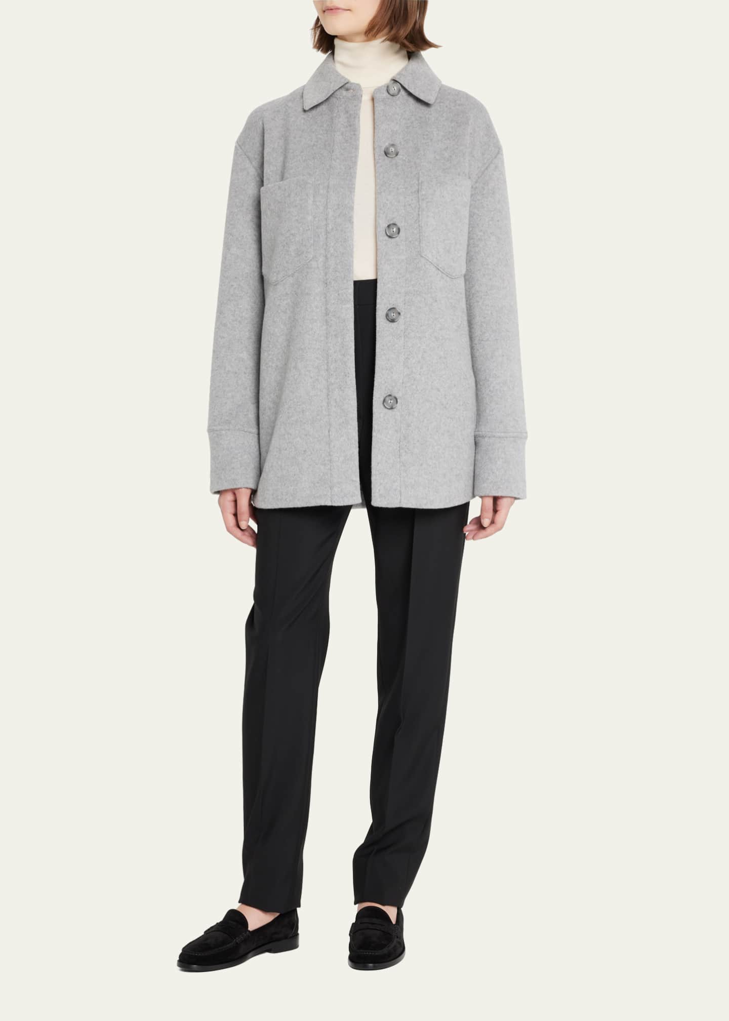 Vince WoolBlend Collared Shirt Jacket Bergdorf Goodman