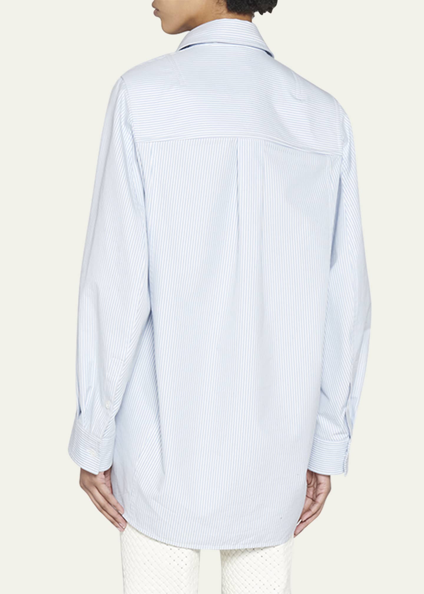 Bottega Veneta Compact Striped Cotton Shirt Dress - Bergdorf Goodman