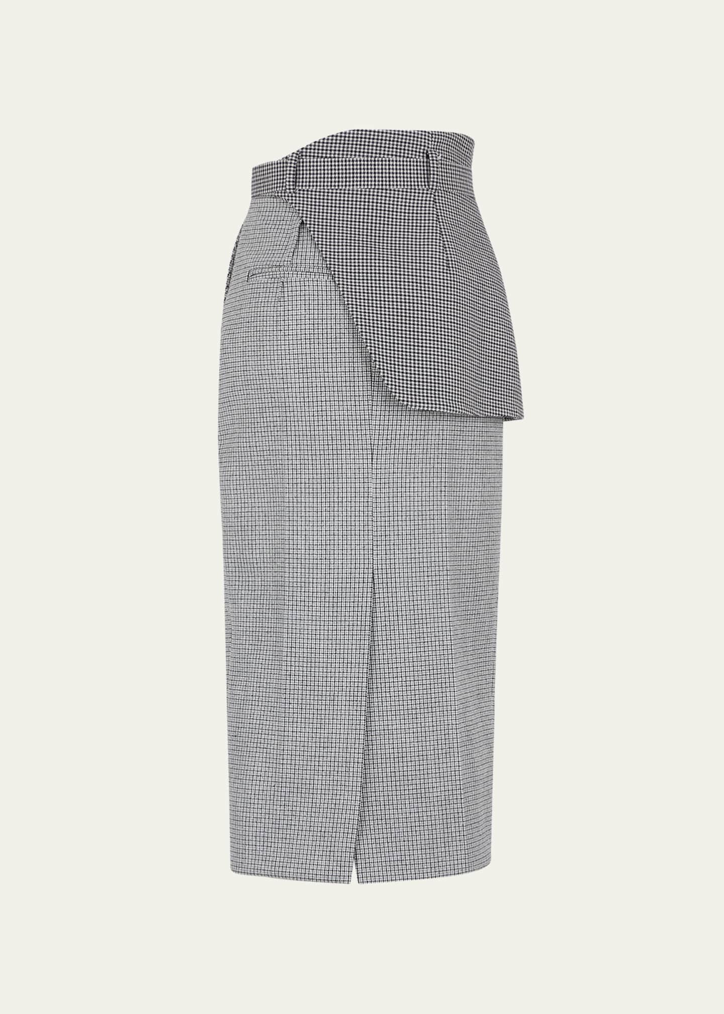 Vingino flared broek Sofia met pied-de-poule zwart