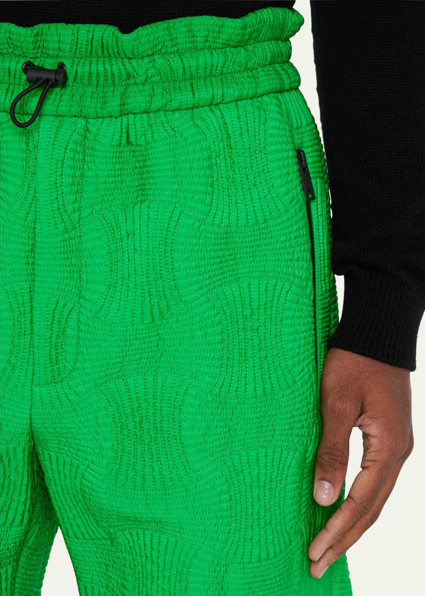 Bottega Veneta Men's Nylon Intreccio Shorts - Bergdorf Goodman