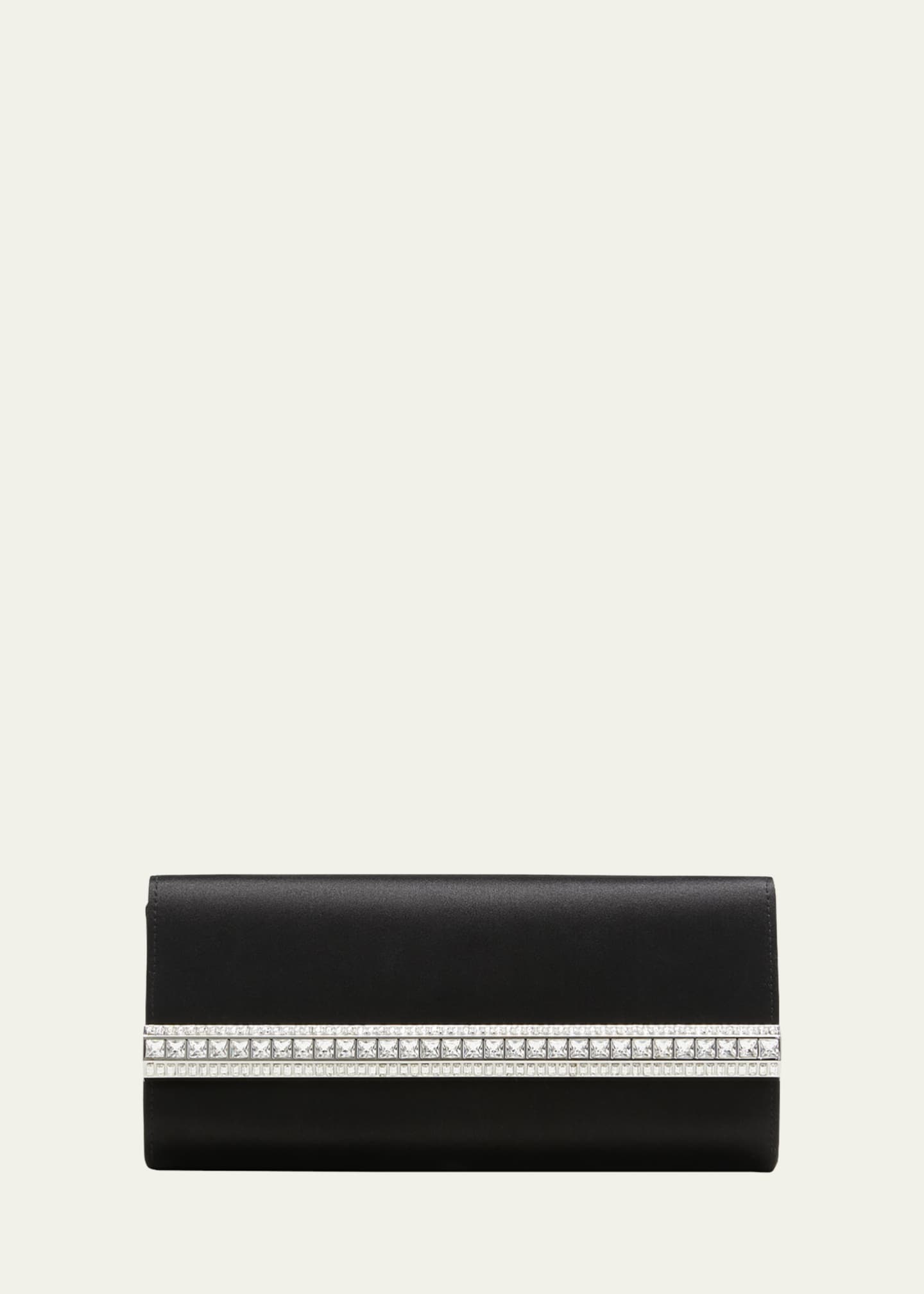 Judith Leiber Couture Perry Satin & Crystal Clutch Bag Image 1 of 5
