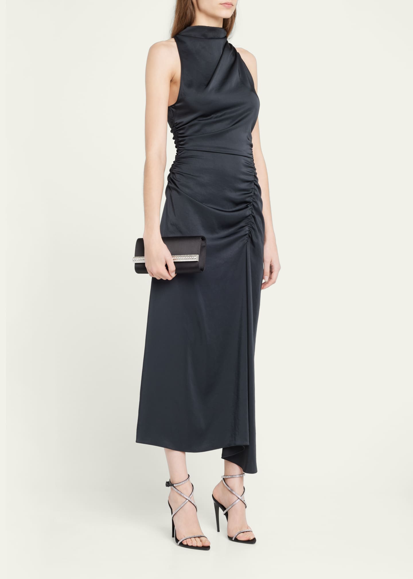 Judith Leiber Couture Perry Satin & Crystal Clutch Bag Image 5 of 5