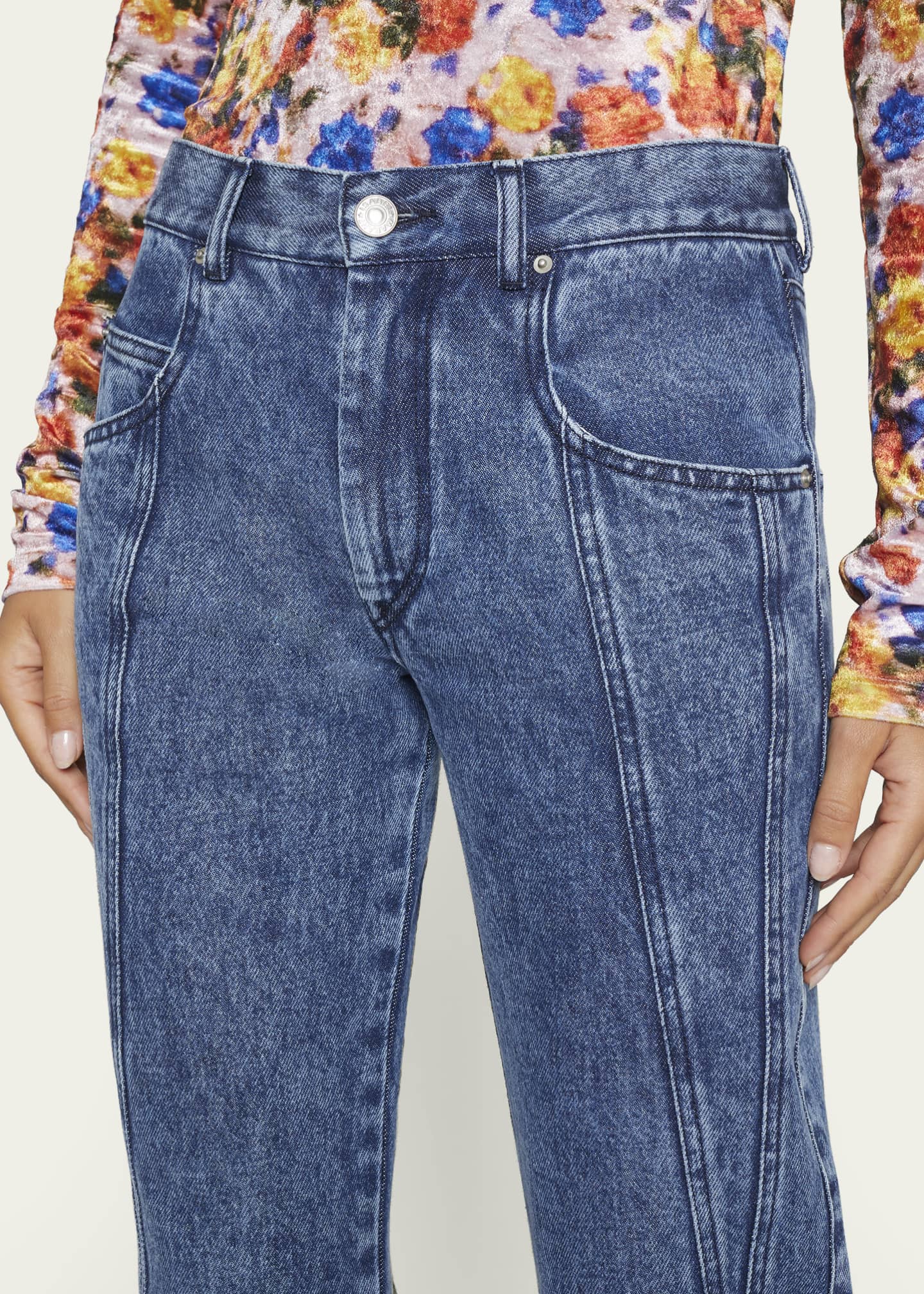 Isabel Marant Vikira Mid-Rise Straight Jeans - Bergdorf Goodman
