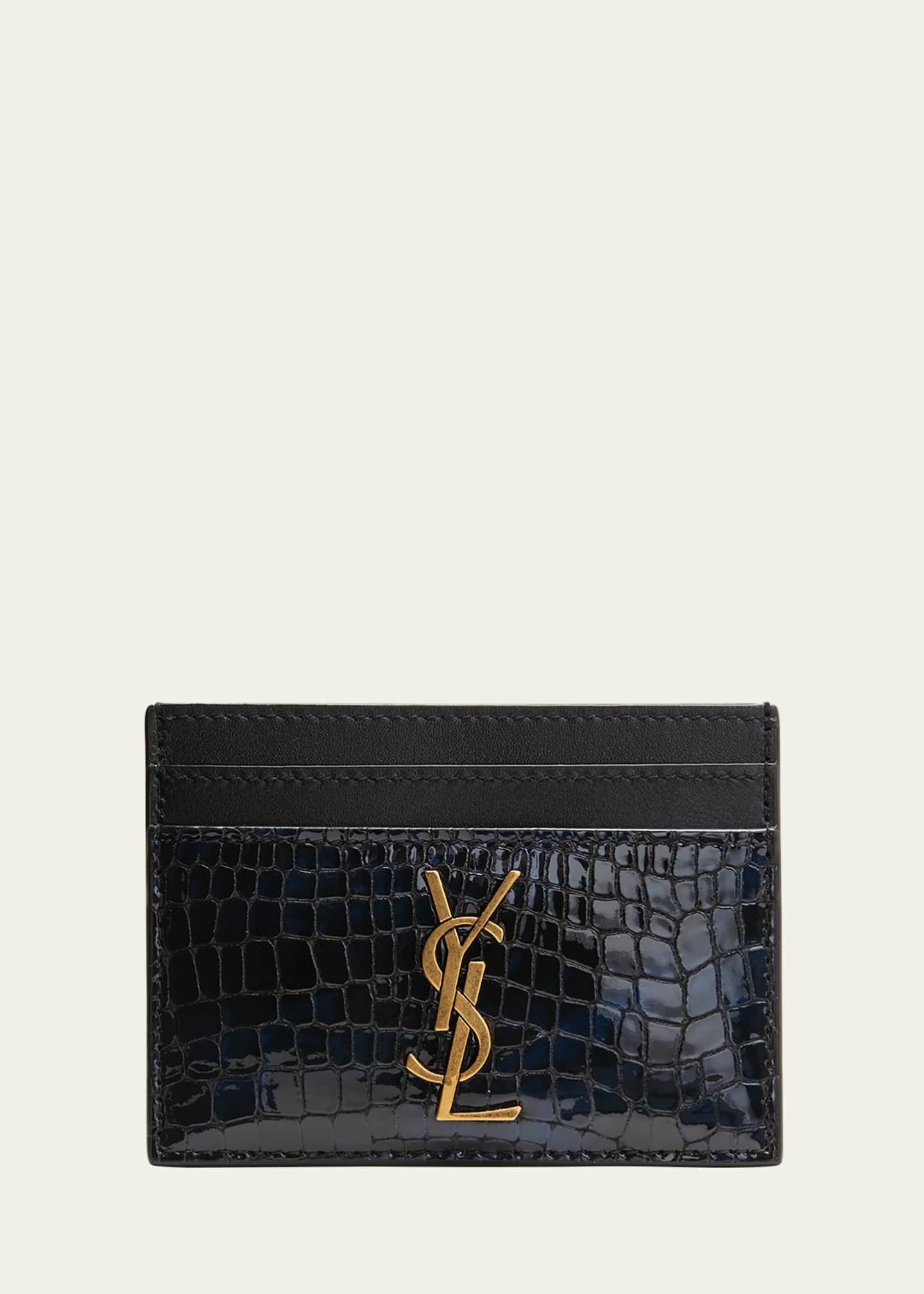 YSL Metallic Leather Card Case