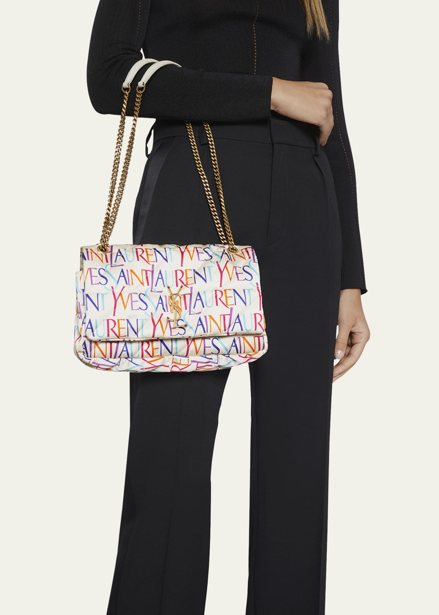 Saint Laurent Jamie Medium YSL Carre Rive Gauche Chain Shoulder
