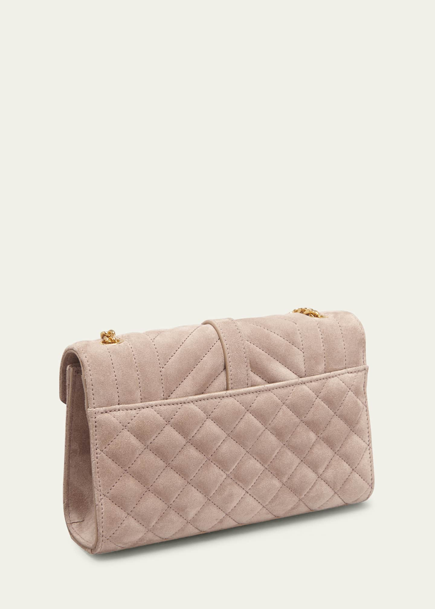 Saint Laurent Envelope quilted shoulder bag - Brown