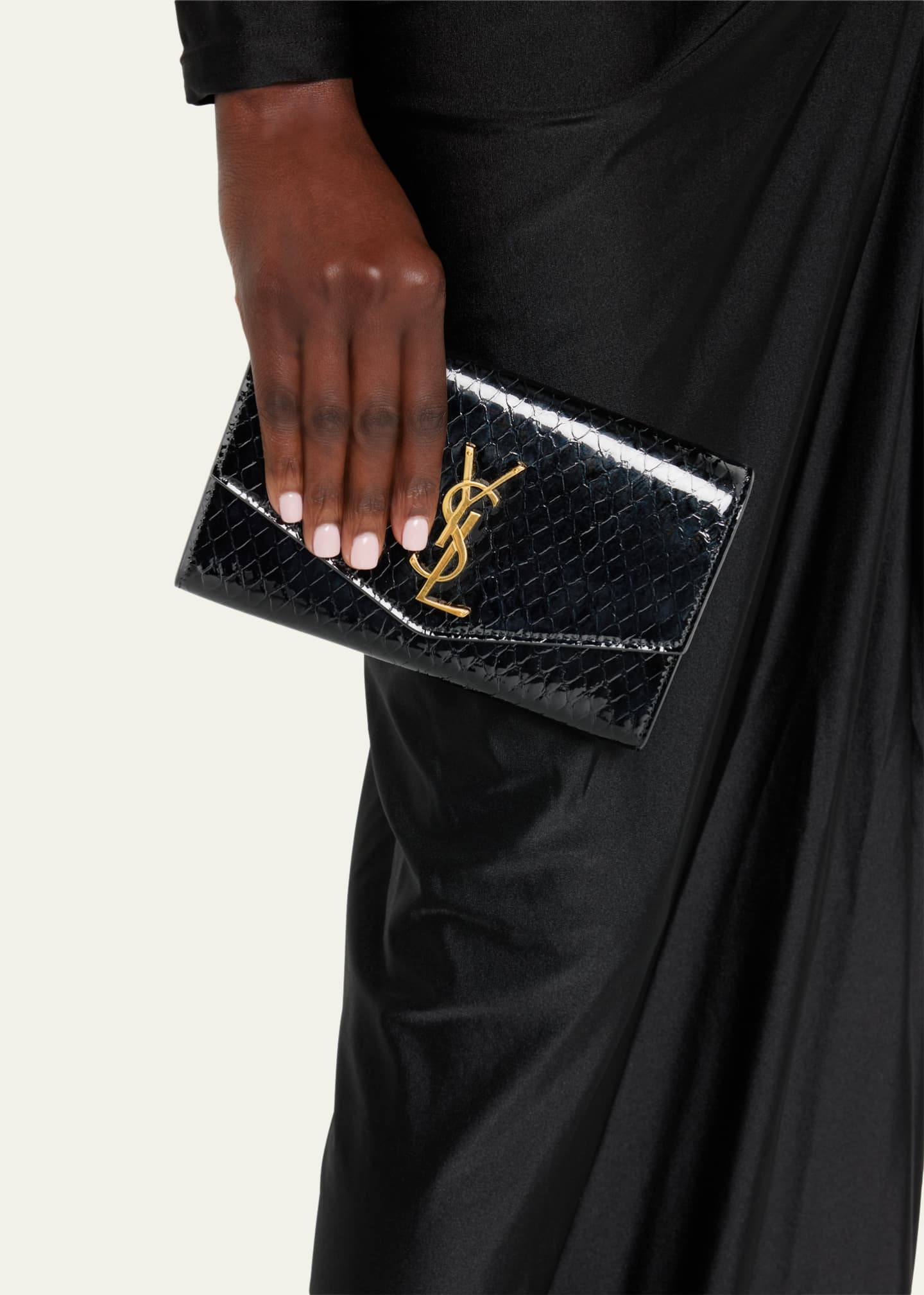 Uptown leather clutch bag