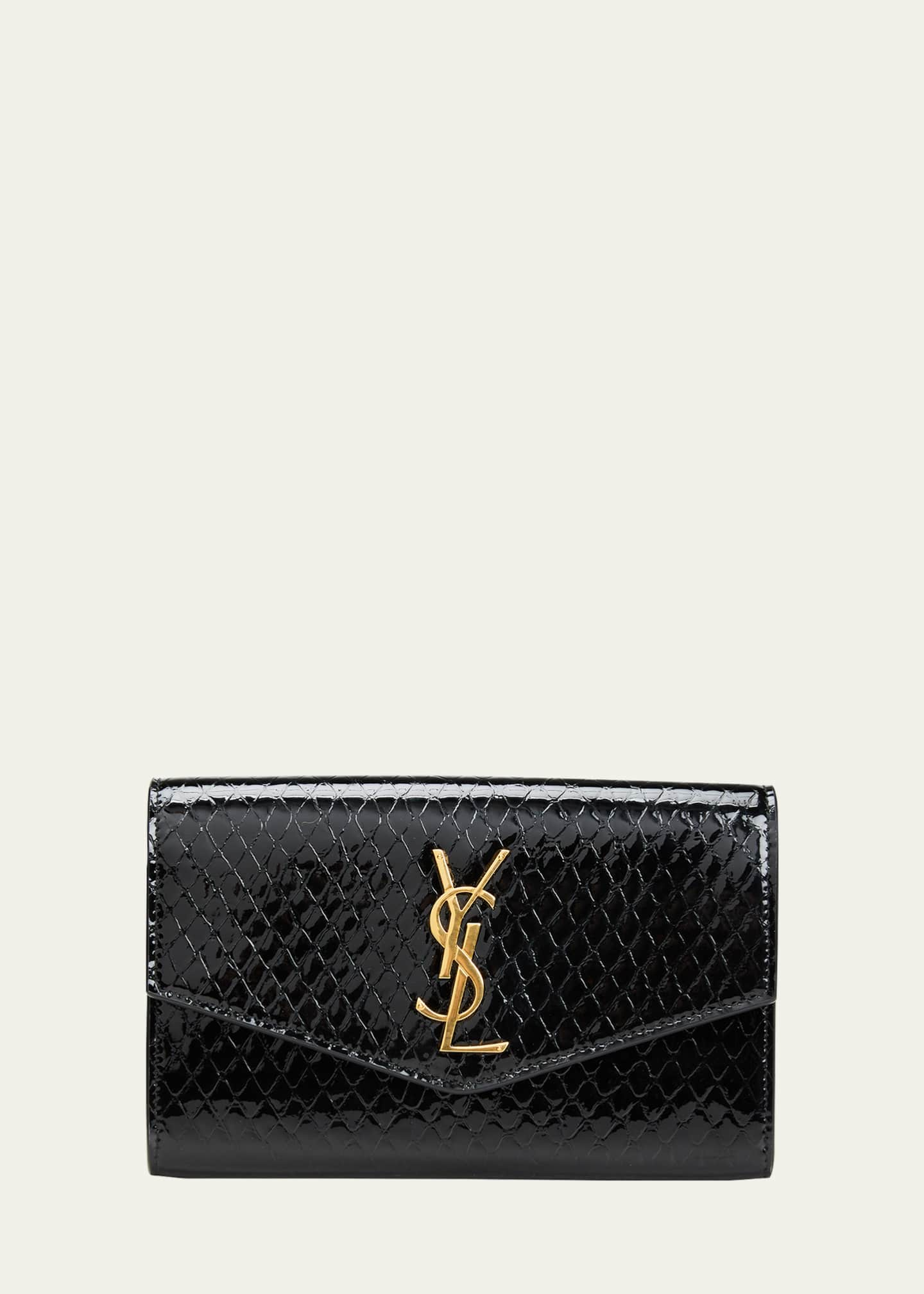 Saint Laurent Envelope Chain Crossbody in Black | MTYCI