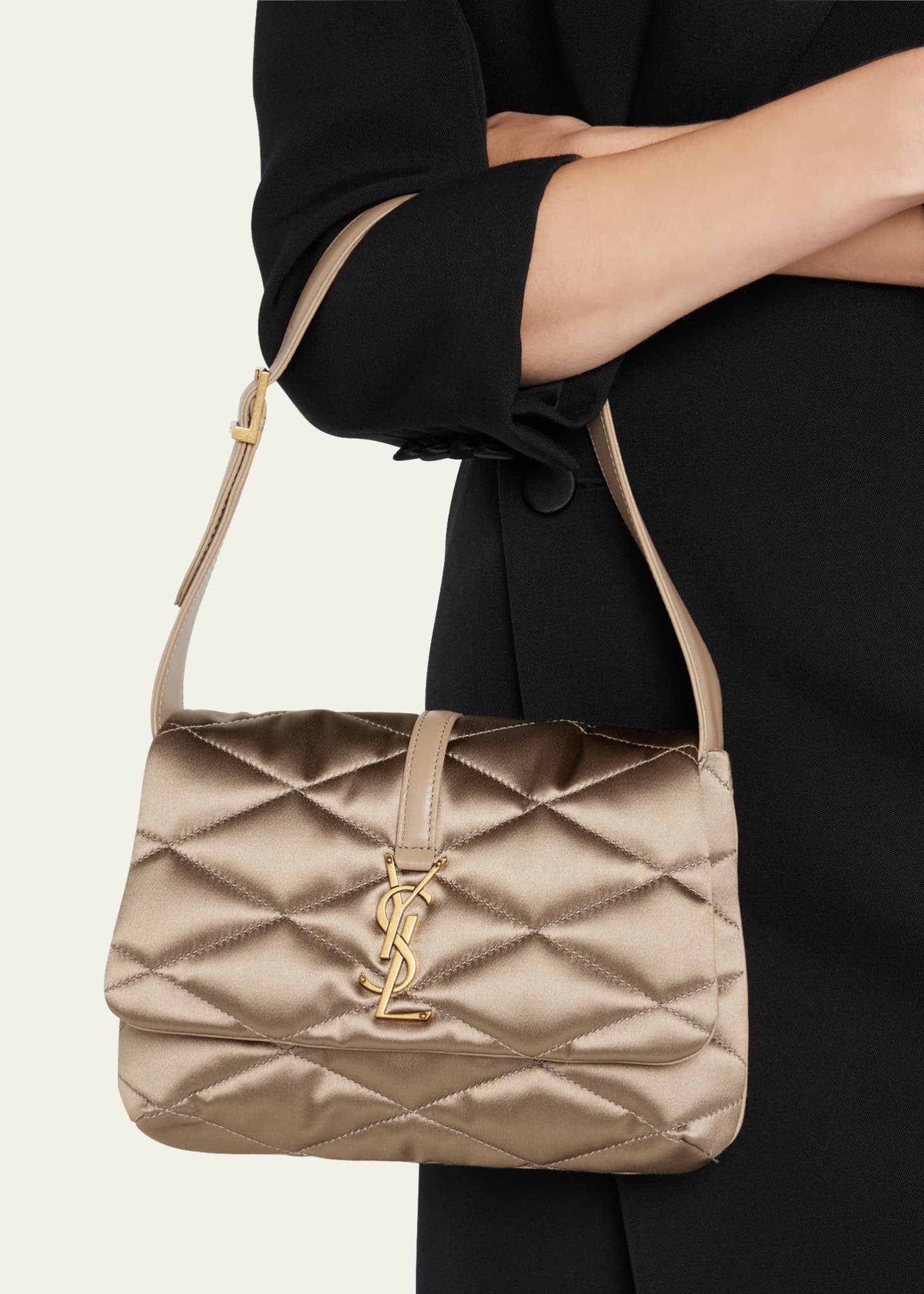 Saint Laurent Le 5 A 7 Quilted Satin Shoulder Bag - Bergdorf Goodman