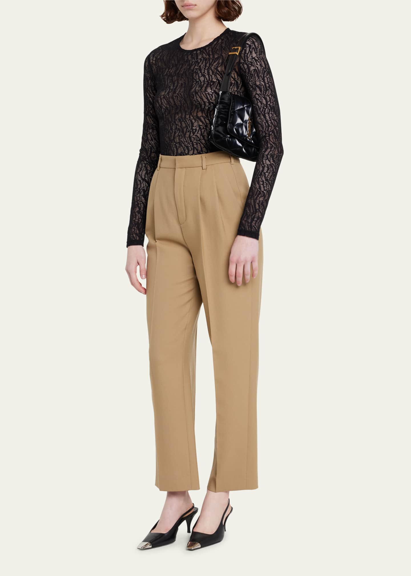 Saint Laurent Le 5 A 7 YSL Quilted Velvet Shoulder Bag Bergdorf Goodman