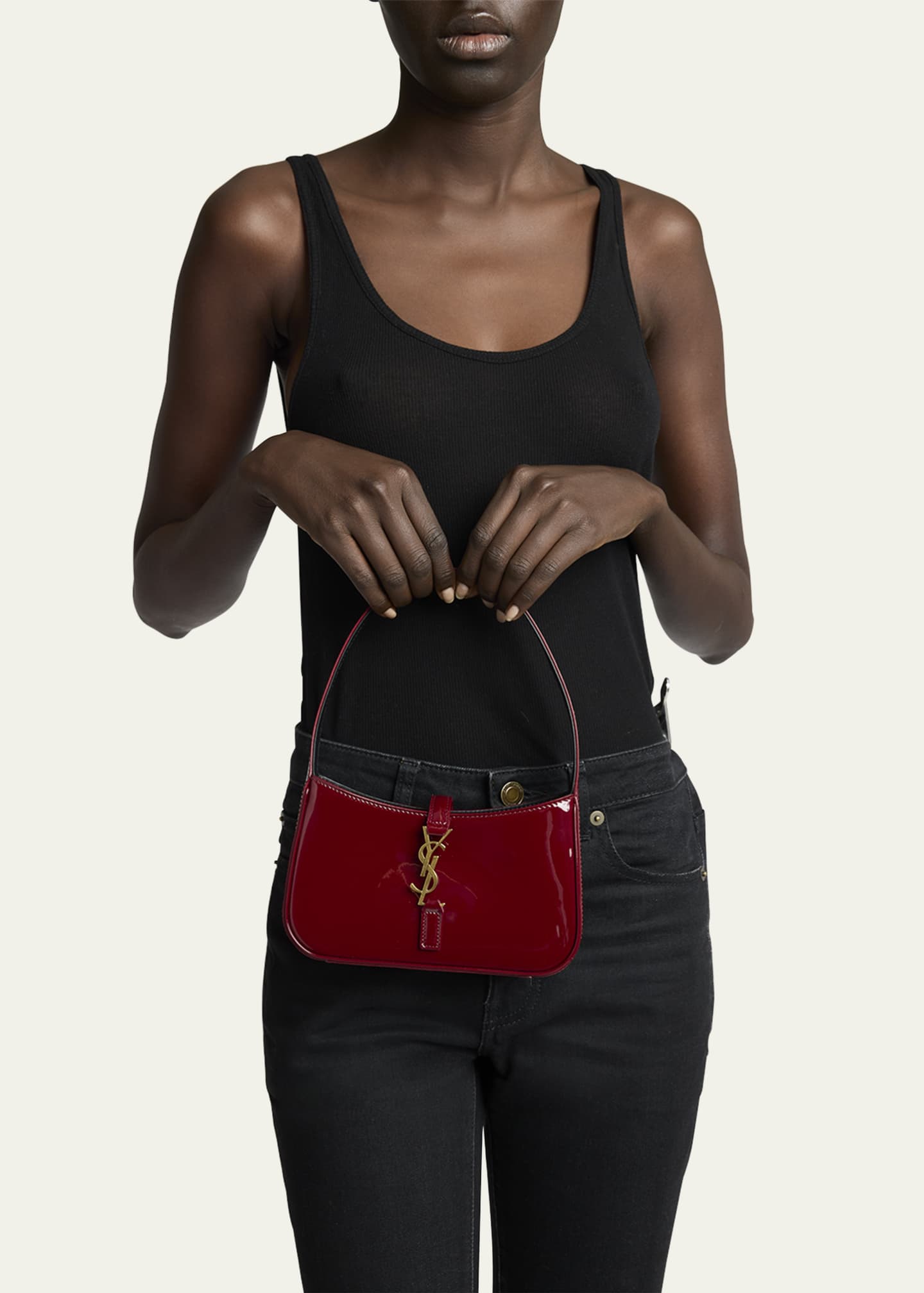 Saint Laurent Le 5 A 7 Mini YSL Shoulder Bag in Patent Leather Image 4 of 5