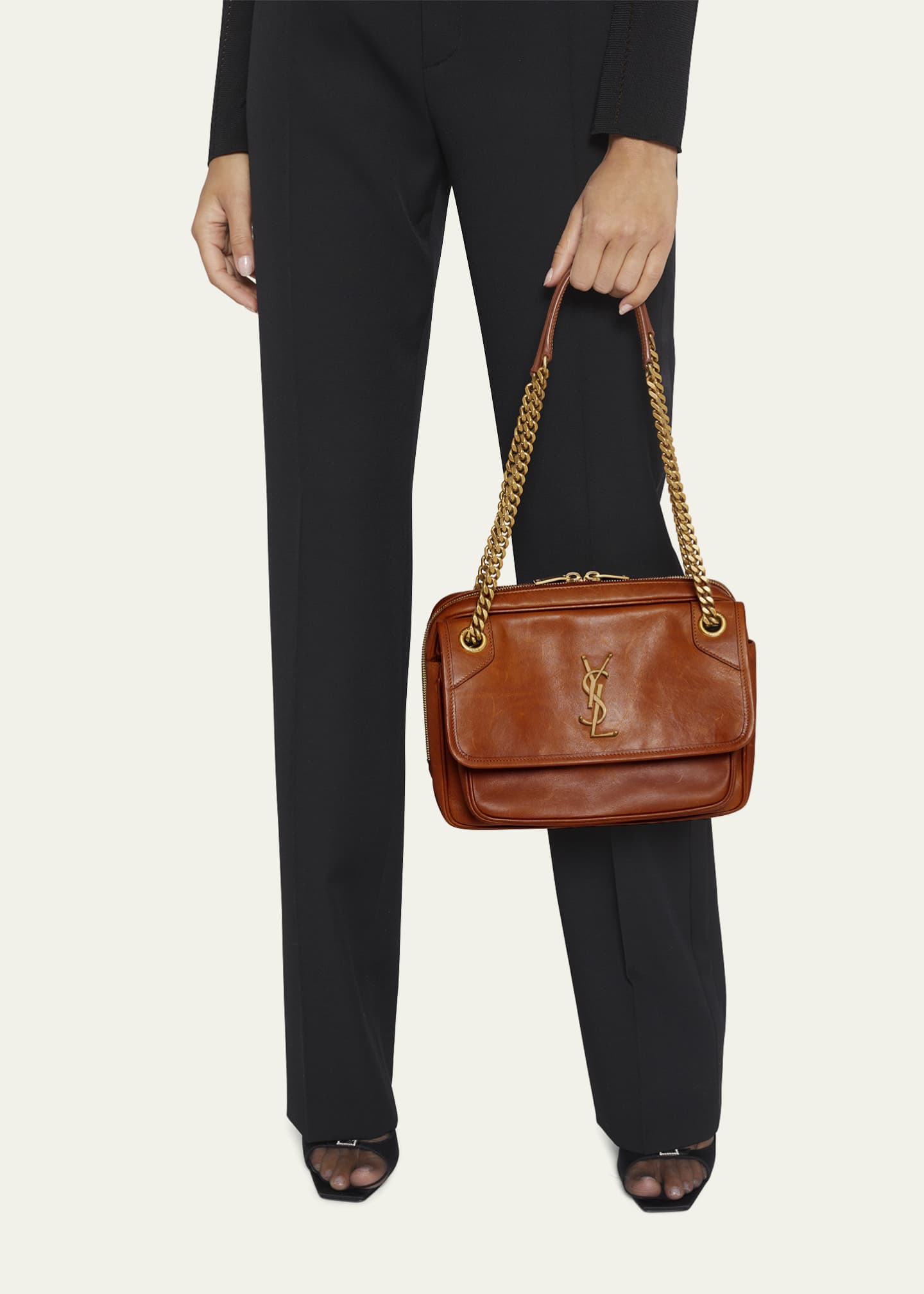 Saint Laurent Niki Medium YSL Calfskin Camera Shoulder Bag - Bergdorf ...
