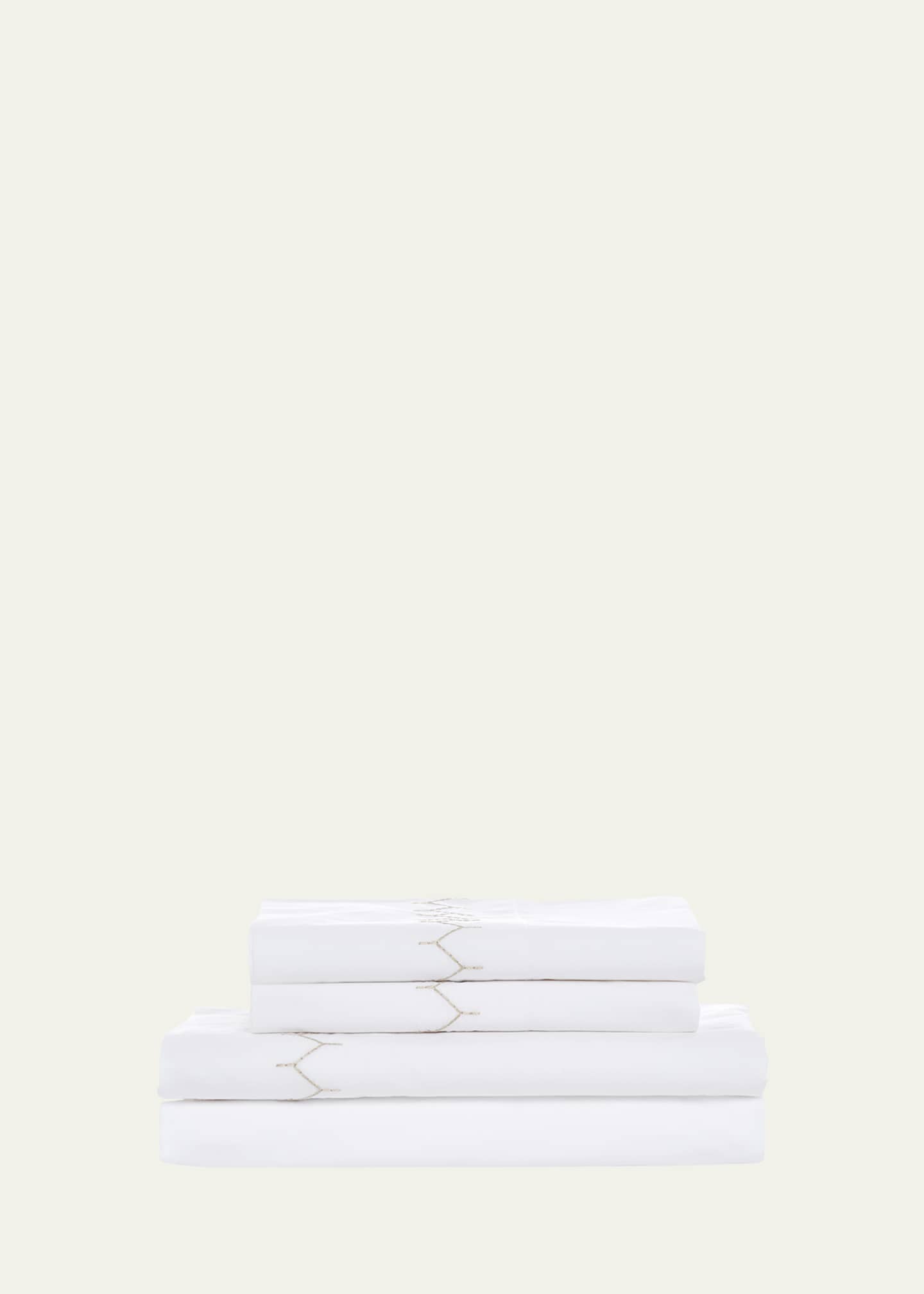 John Robshaw Stitched Sand 300 Thread Count King Sheet Set
