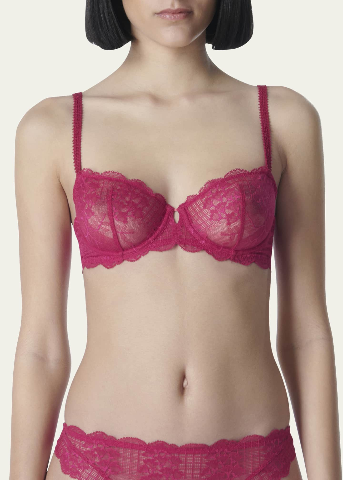 Simone Perele Reve Scalloped Lace Demi Bra - Bergdorf Goodman