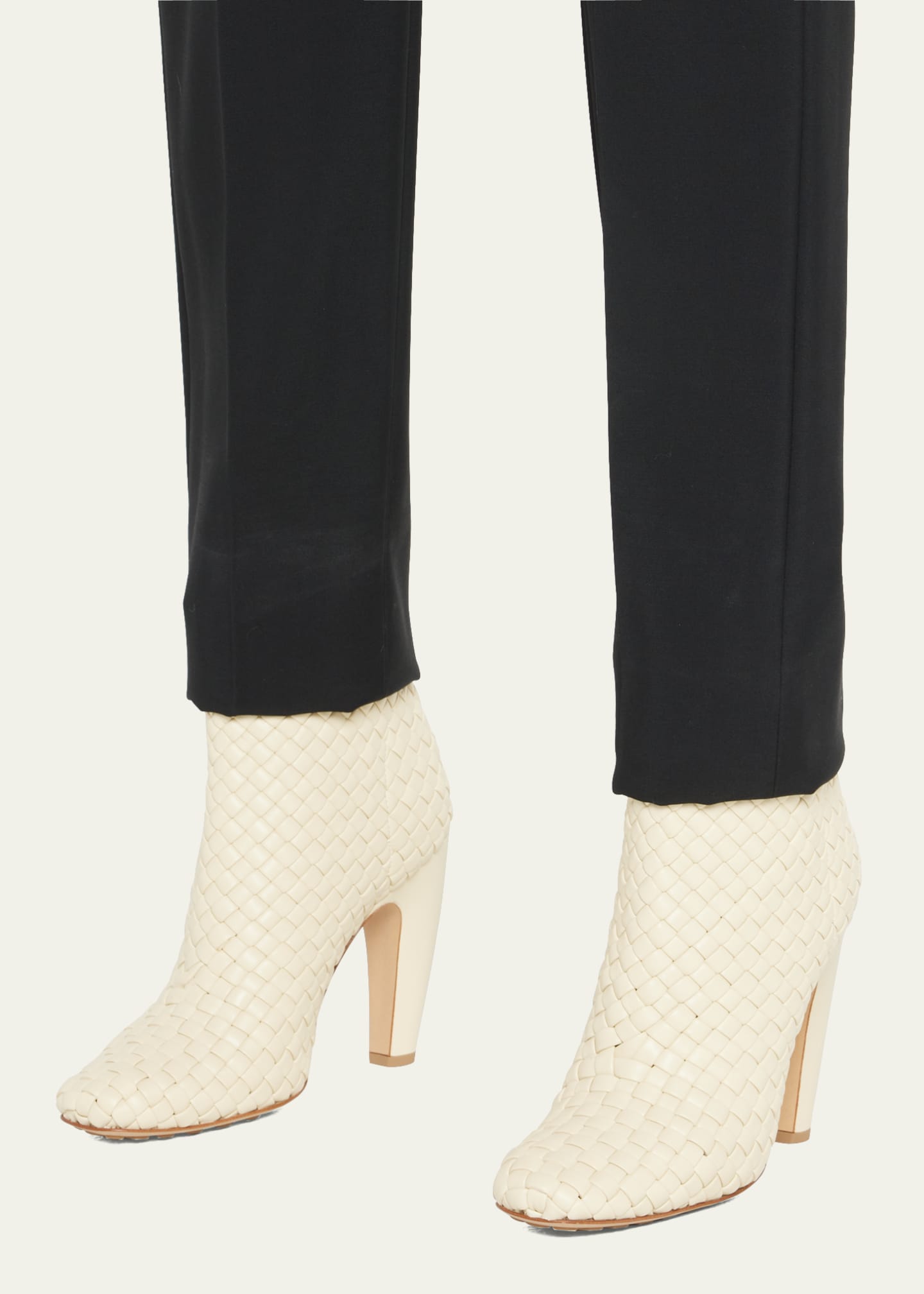 Bottega Veneta Lido Intrecciato Leather Ankle Booties Image 2 of 5