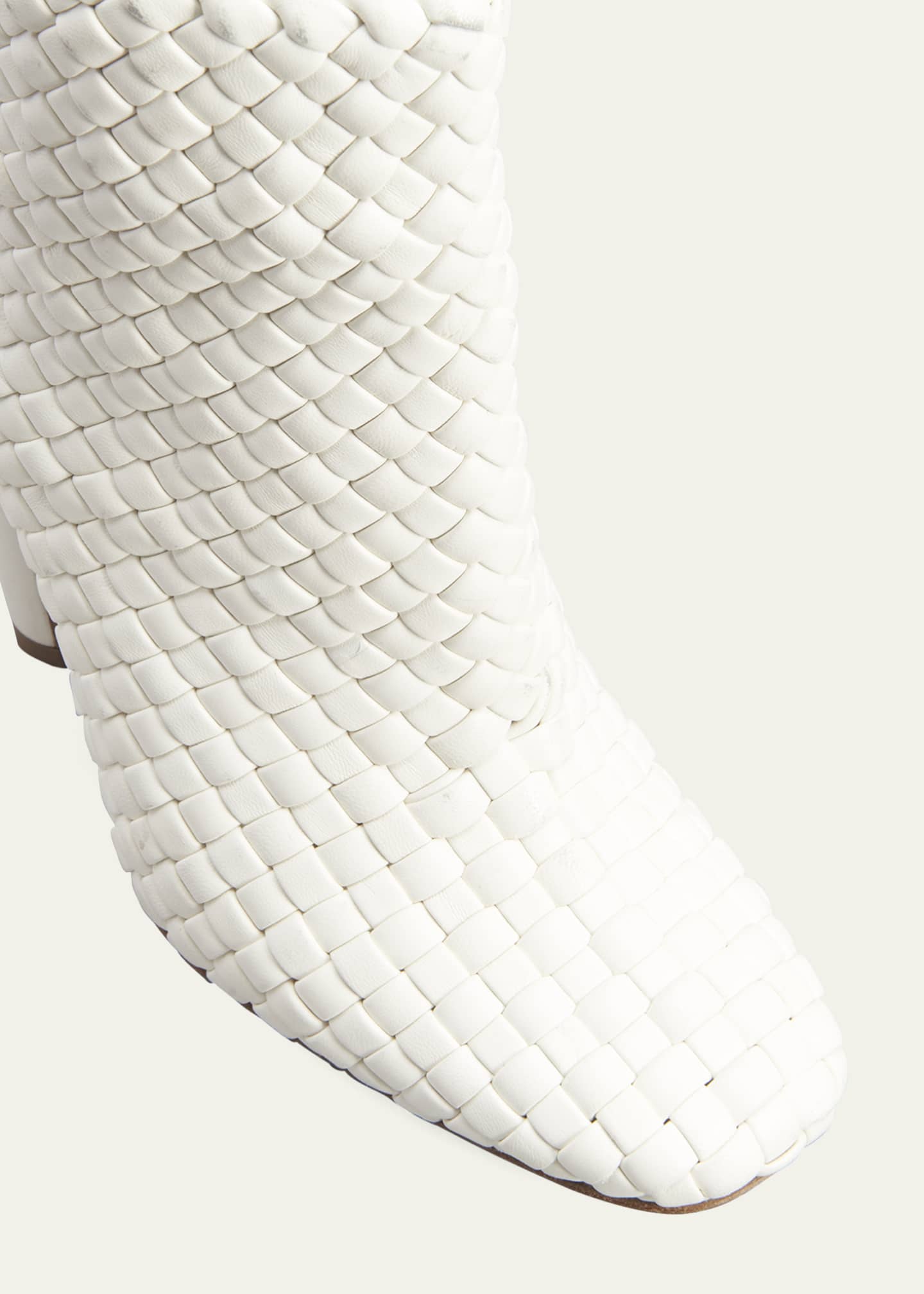 Bottega Veneta Lido Intrecciato Leather Ankle Booties Image 5 of 5