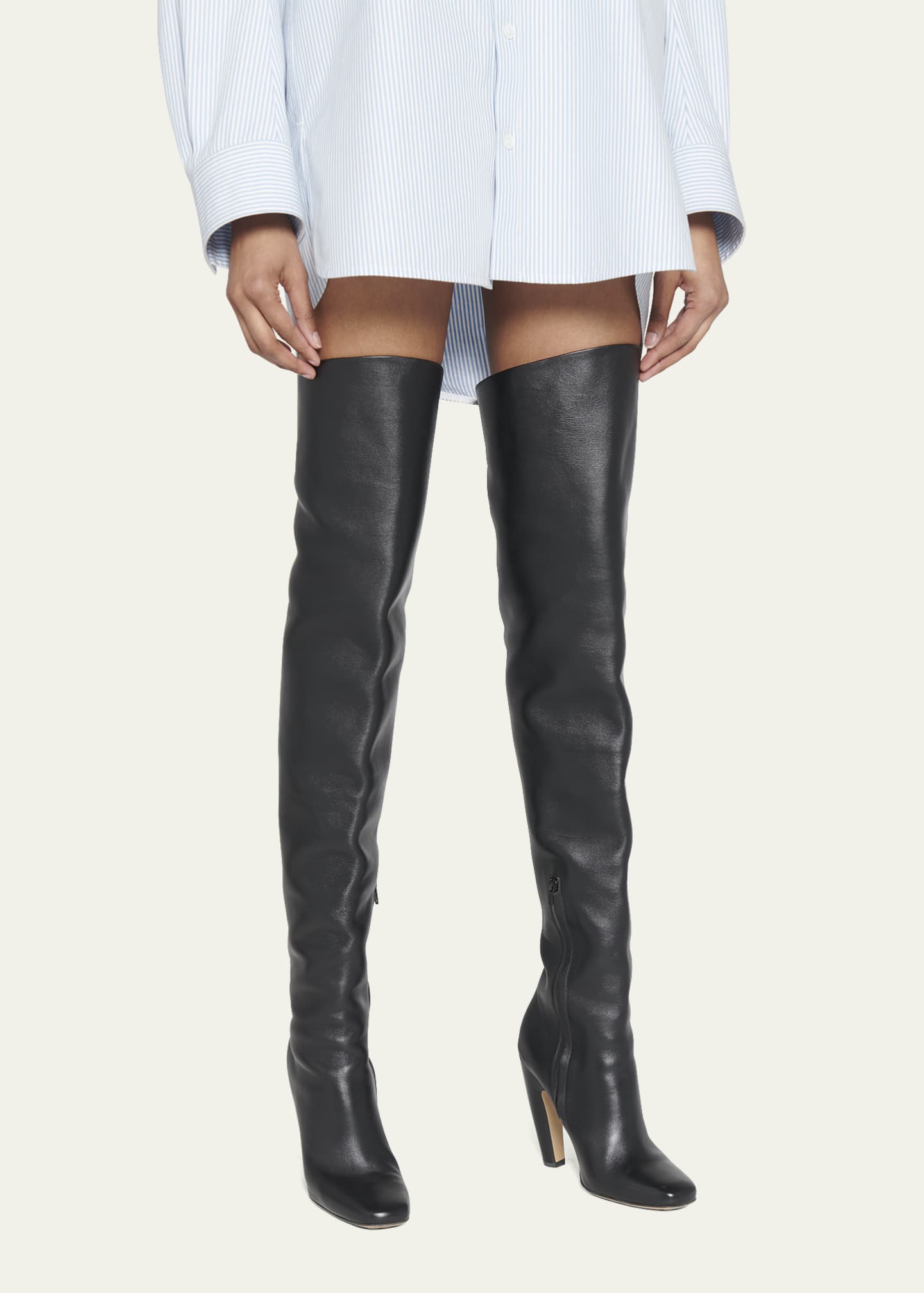 Bottega Veneta Veneta Calfskin Over-The-Knee Boots - Bergdorf Goodman