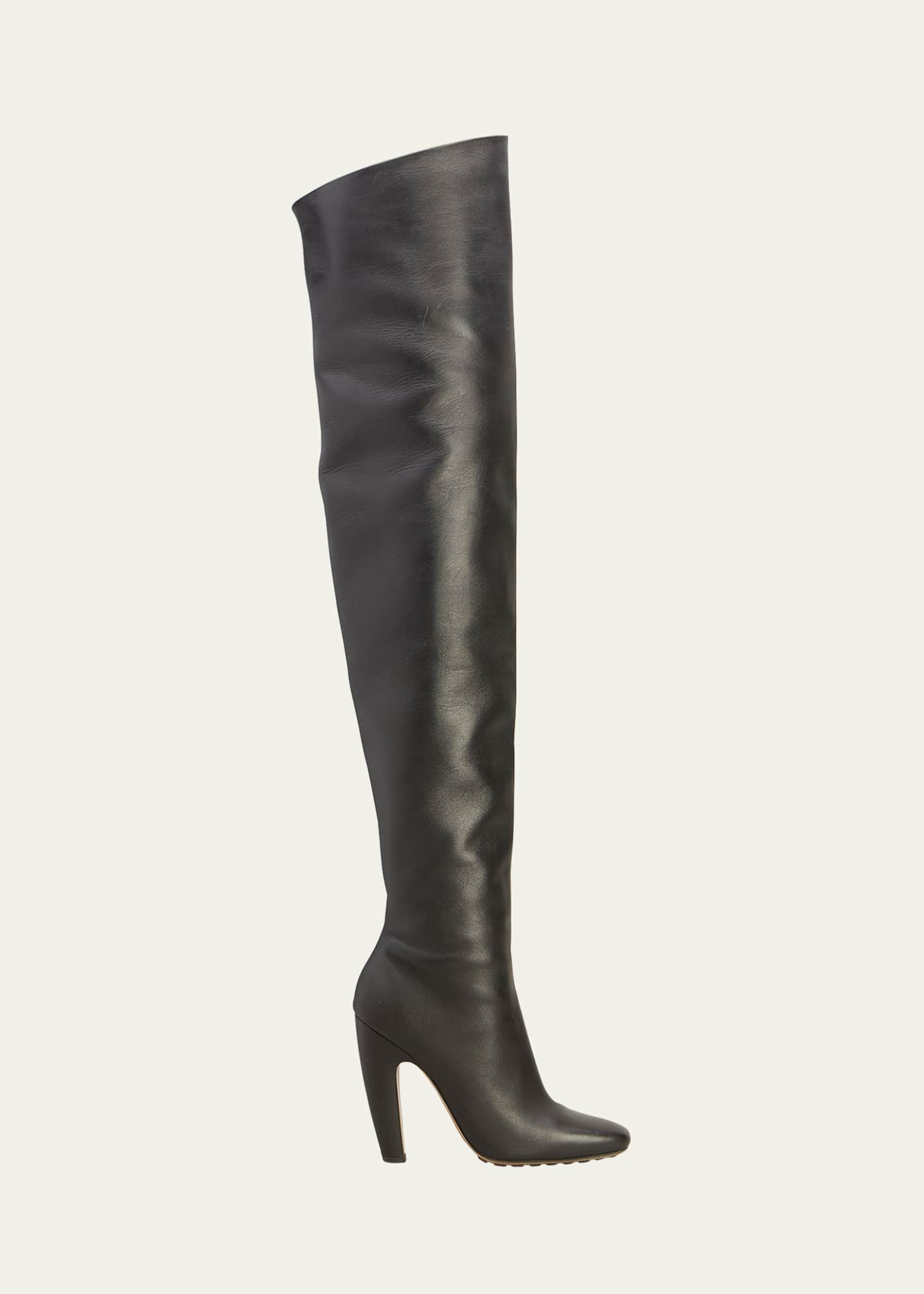 Zara over the knee leather boots online