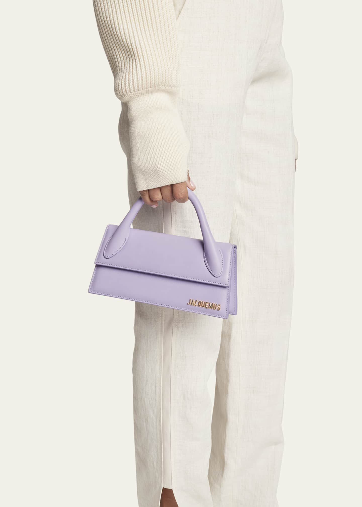 Pink Jacquemus Embossed Le Chiquito Long Satchel – Designer Revival