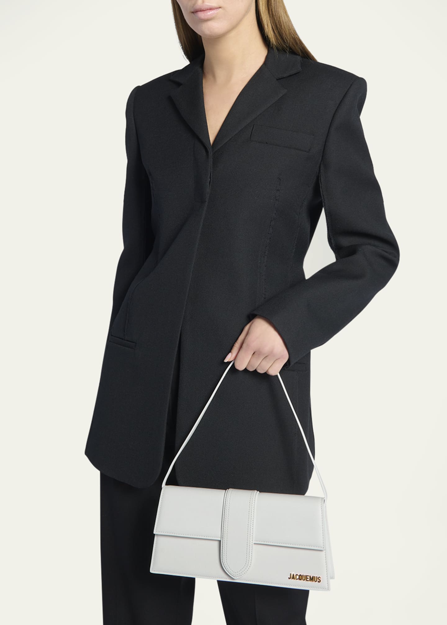 【関税＆送料込み】Jacquemus Leather Shoulder Bag Jacquemus Le Bambino Long Leather Shoulder Bag | Neiman Marcus