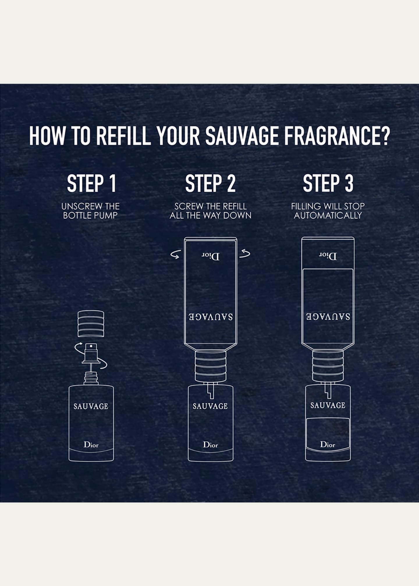 Parfum refill dior sauvage sales
