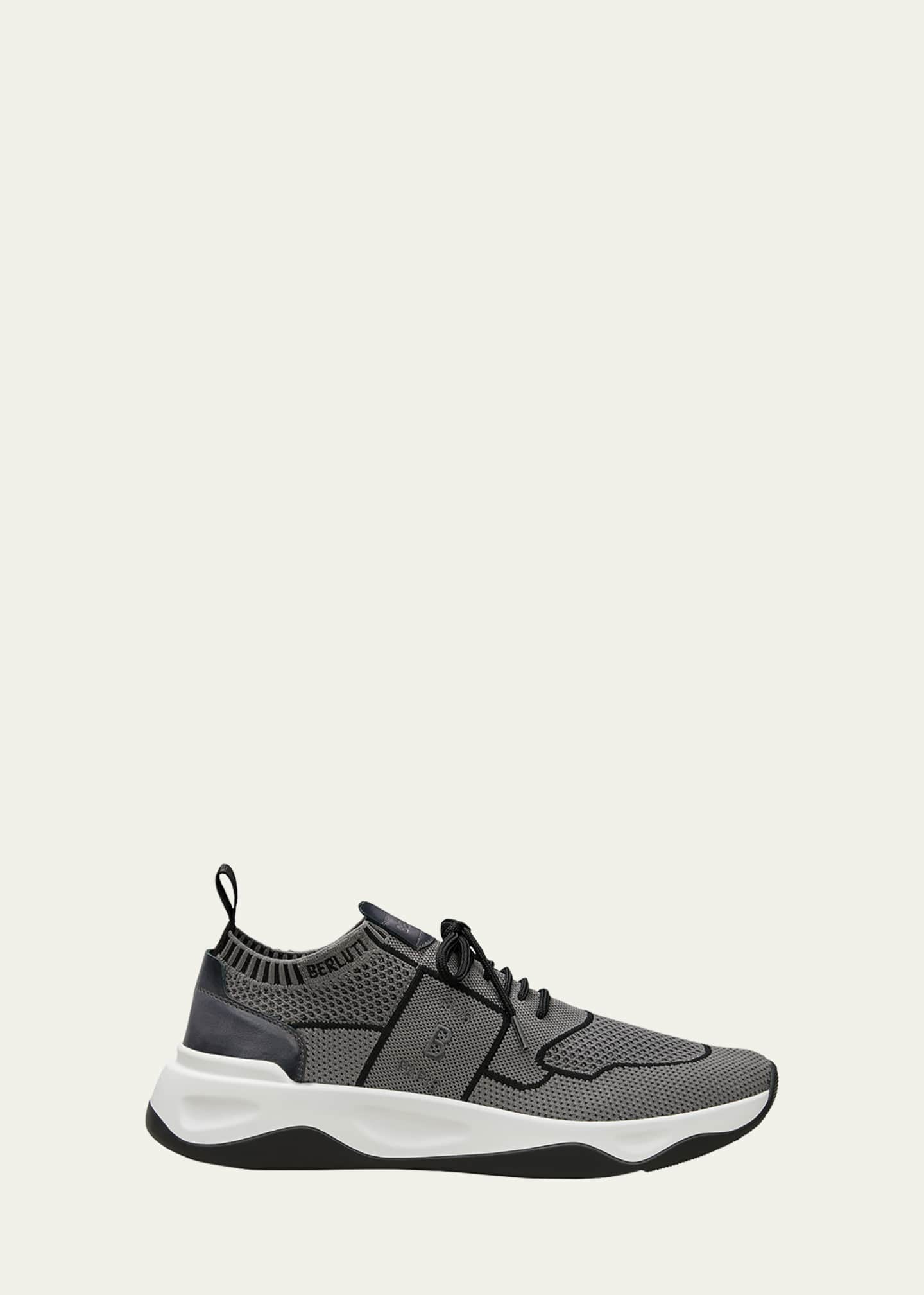 Berluti Men s Shadow Knit Stretch Runner Sneakers Bergdorf Goodman