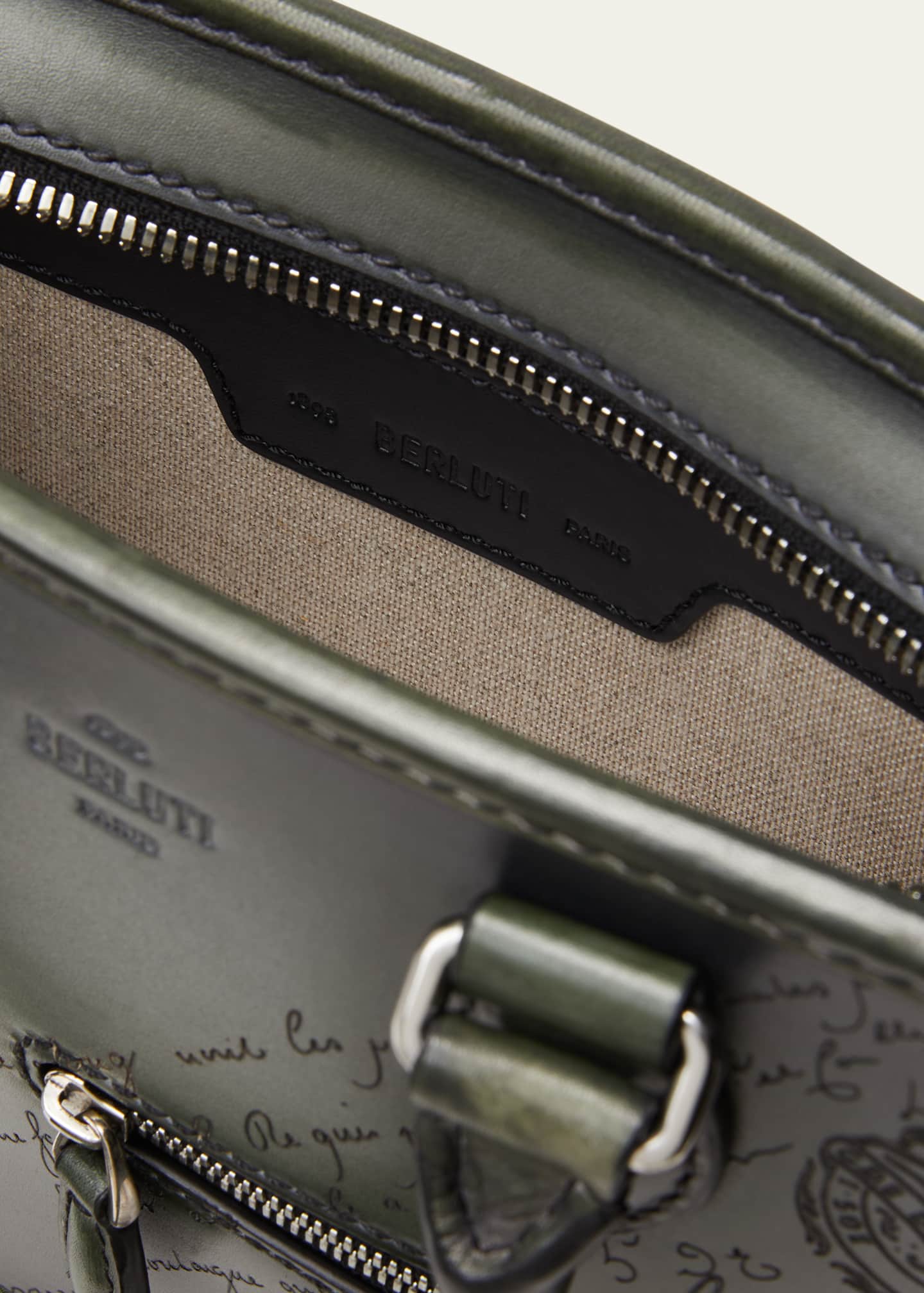 Berluti Men's Un Jour Scritto Leather Mini Briefcase - Bergdorf Goodman