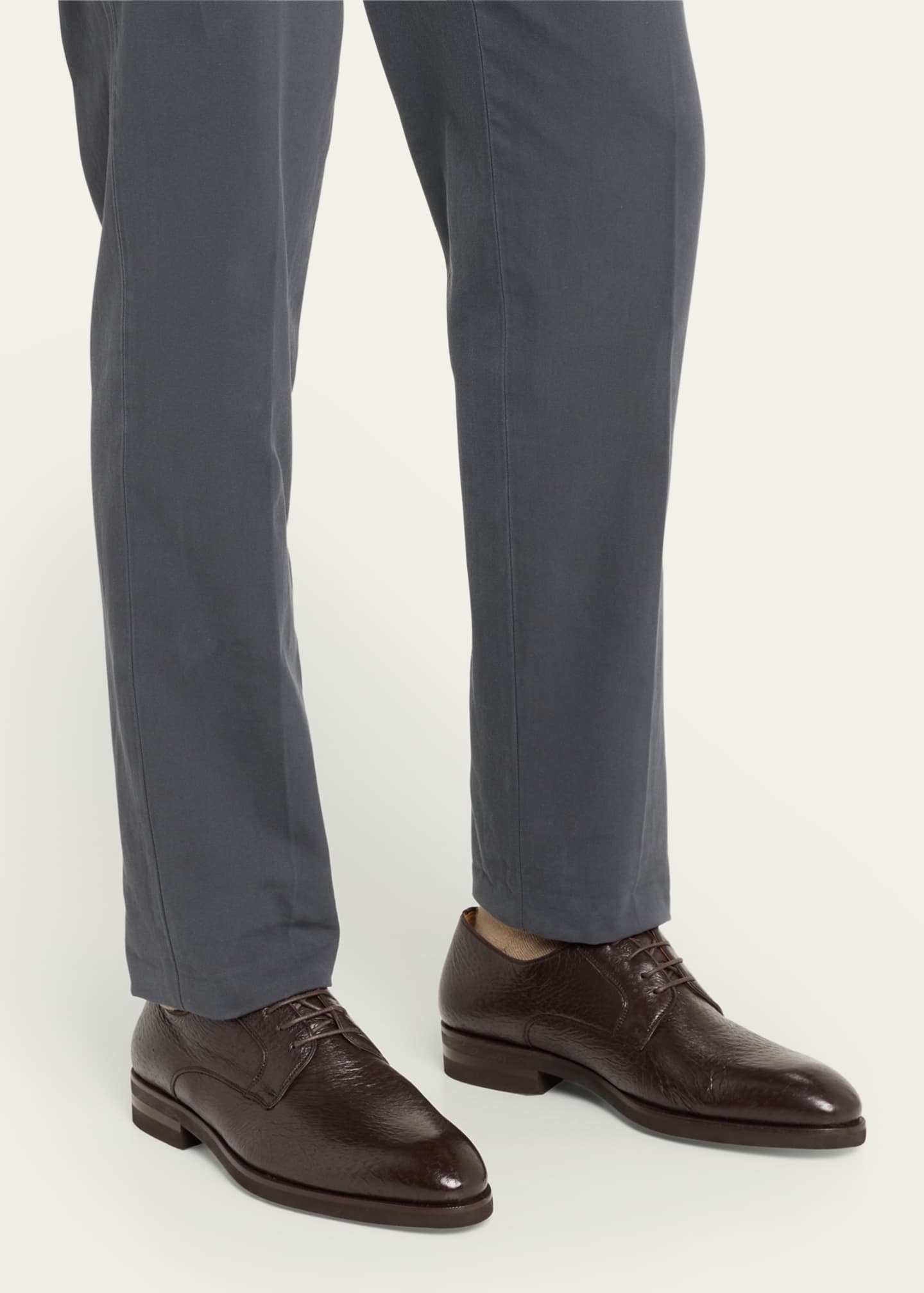 Magnanni Men s Cusco Peccary Leather Derby Shoes Bergdorf Goodman