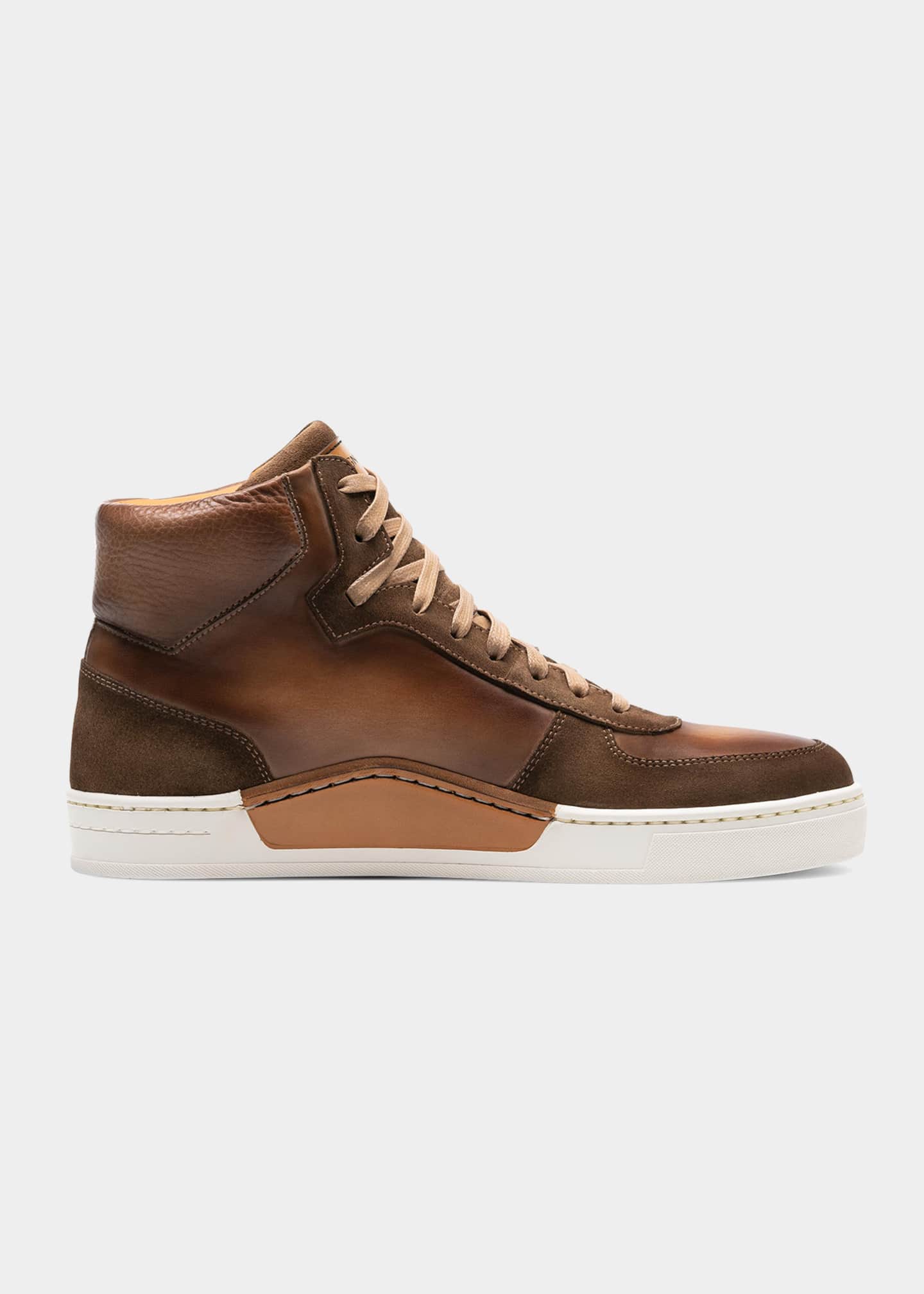 Magnanni Men's Rubio Leather & Suede High-Top Sneakers - Bergdorf Goodman