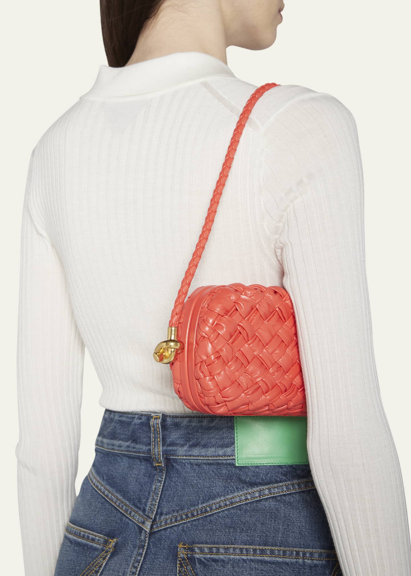 Bottega Veneta Loop Intrecciato Leather Crossbody Bag - Bergdorf Goodman