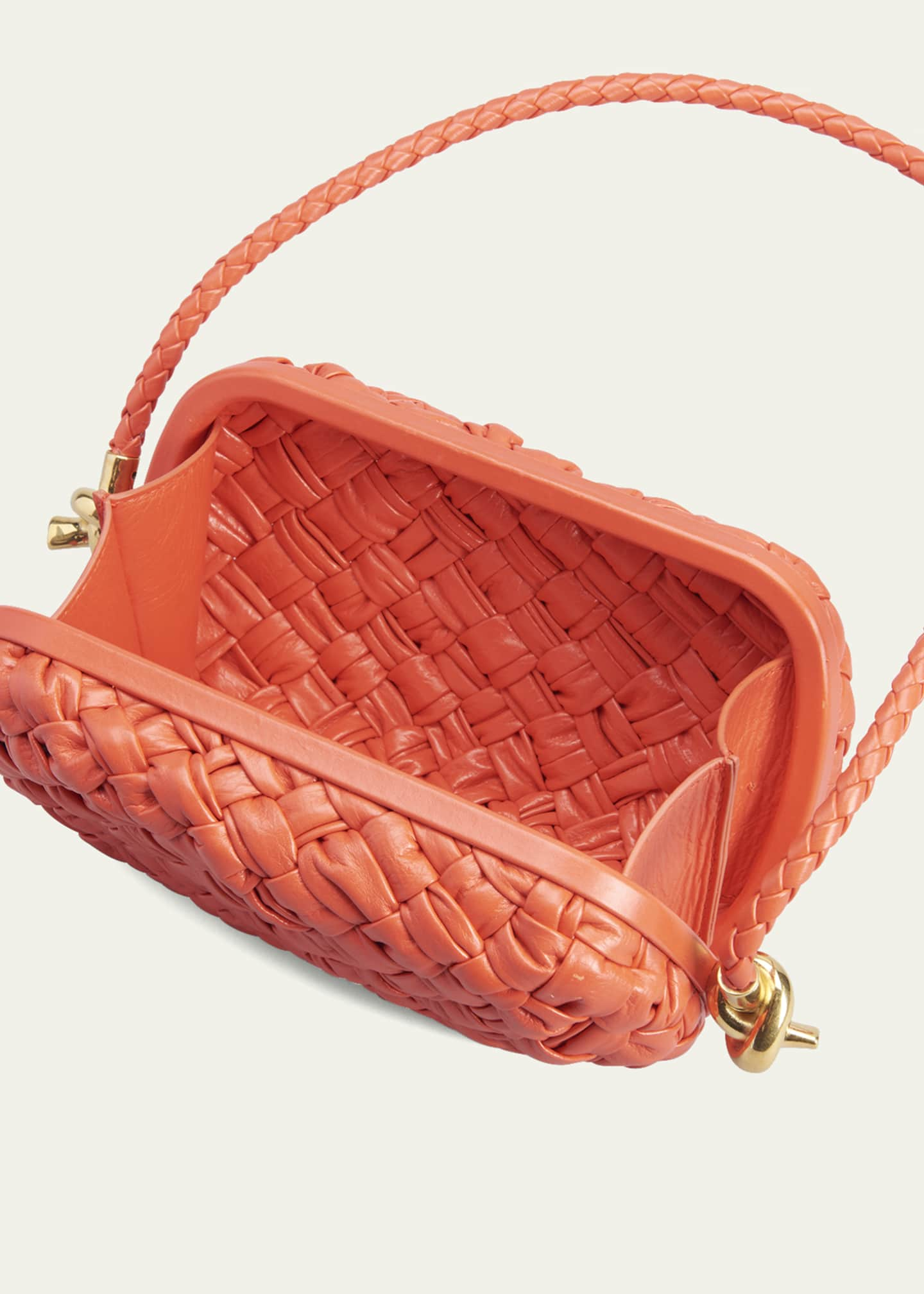 Knot intrecciato woven leather shoulder bag