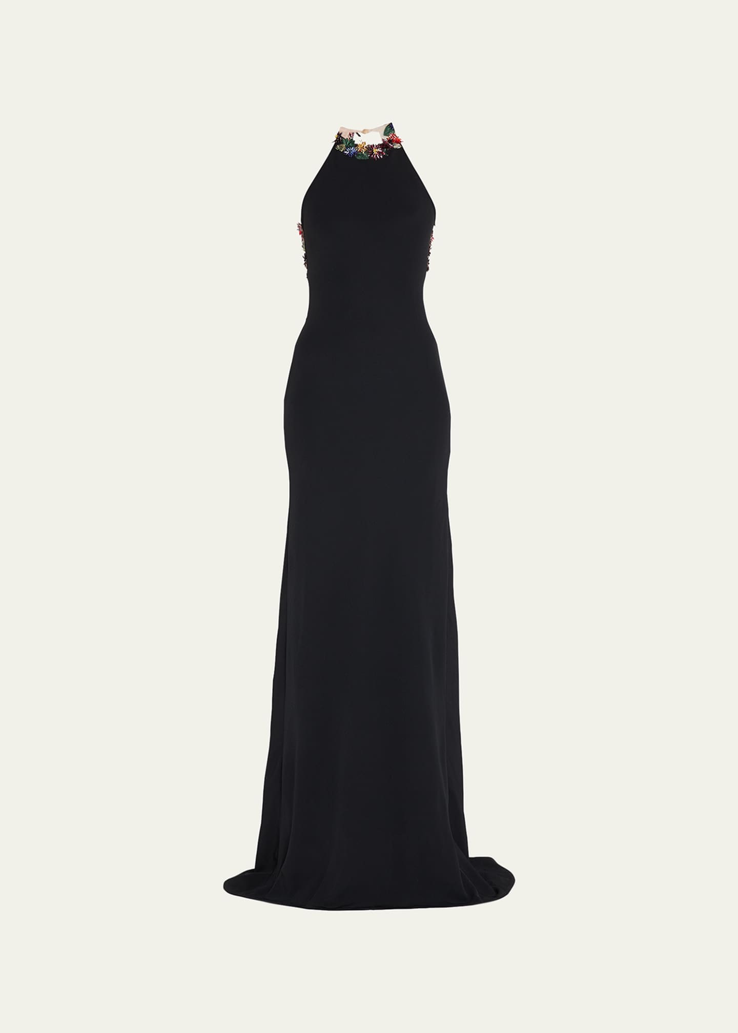 Oscar de la Renta Floral Crystal Embellished Gown Bergdorf Goodman